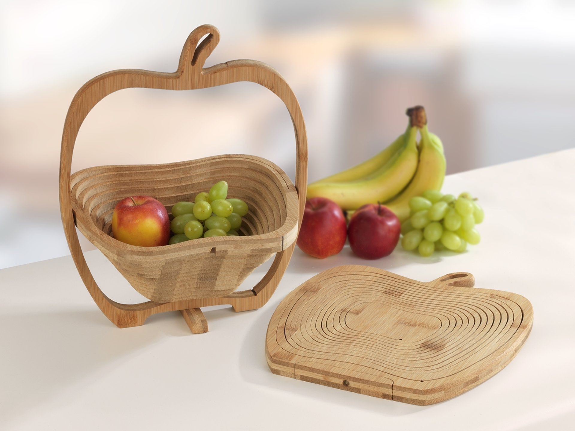 WENKO Bambus Faltkorb, Braun