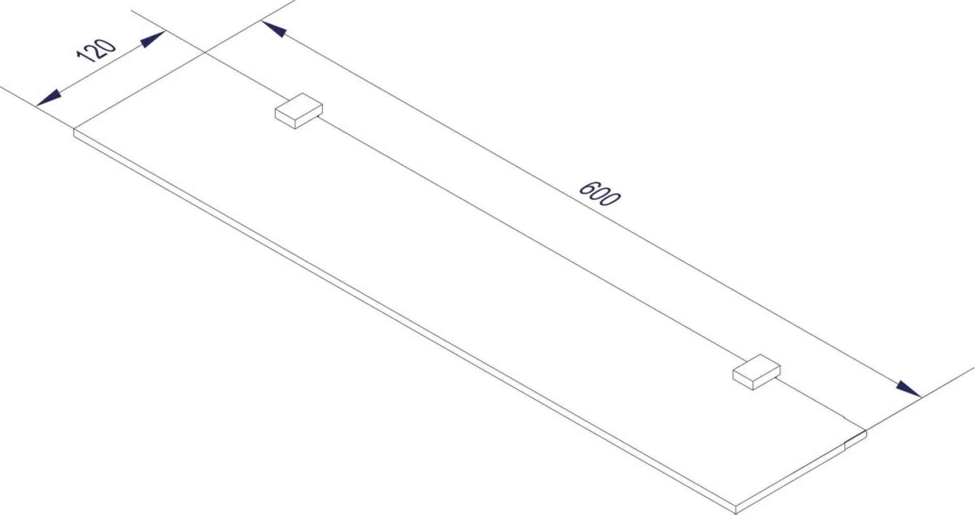 FACKELMANN Glasablage 60 cm breit, inklusive Befestigungsmaterial