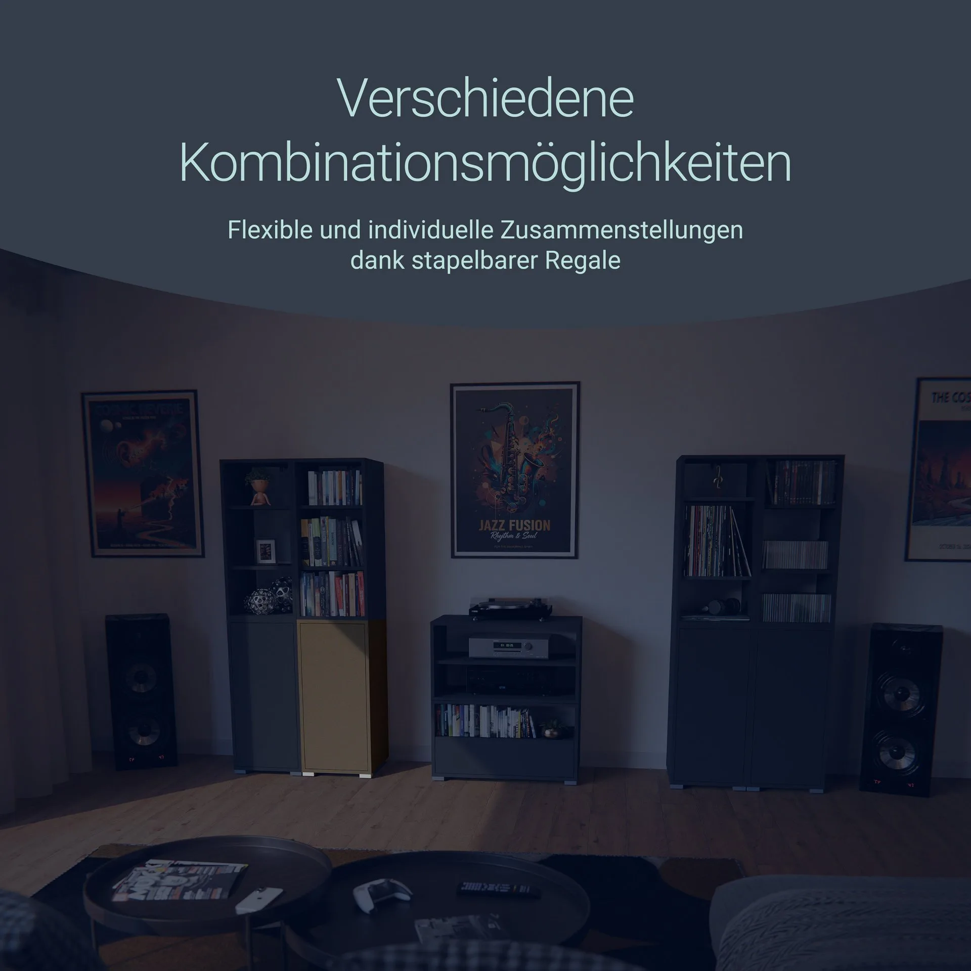 BADEDU VEER Badschrank 35 cm breit, Anthrazit, 3 Fächer mit Tür
