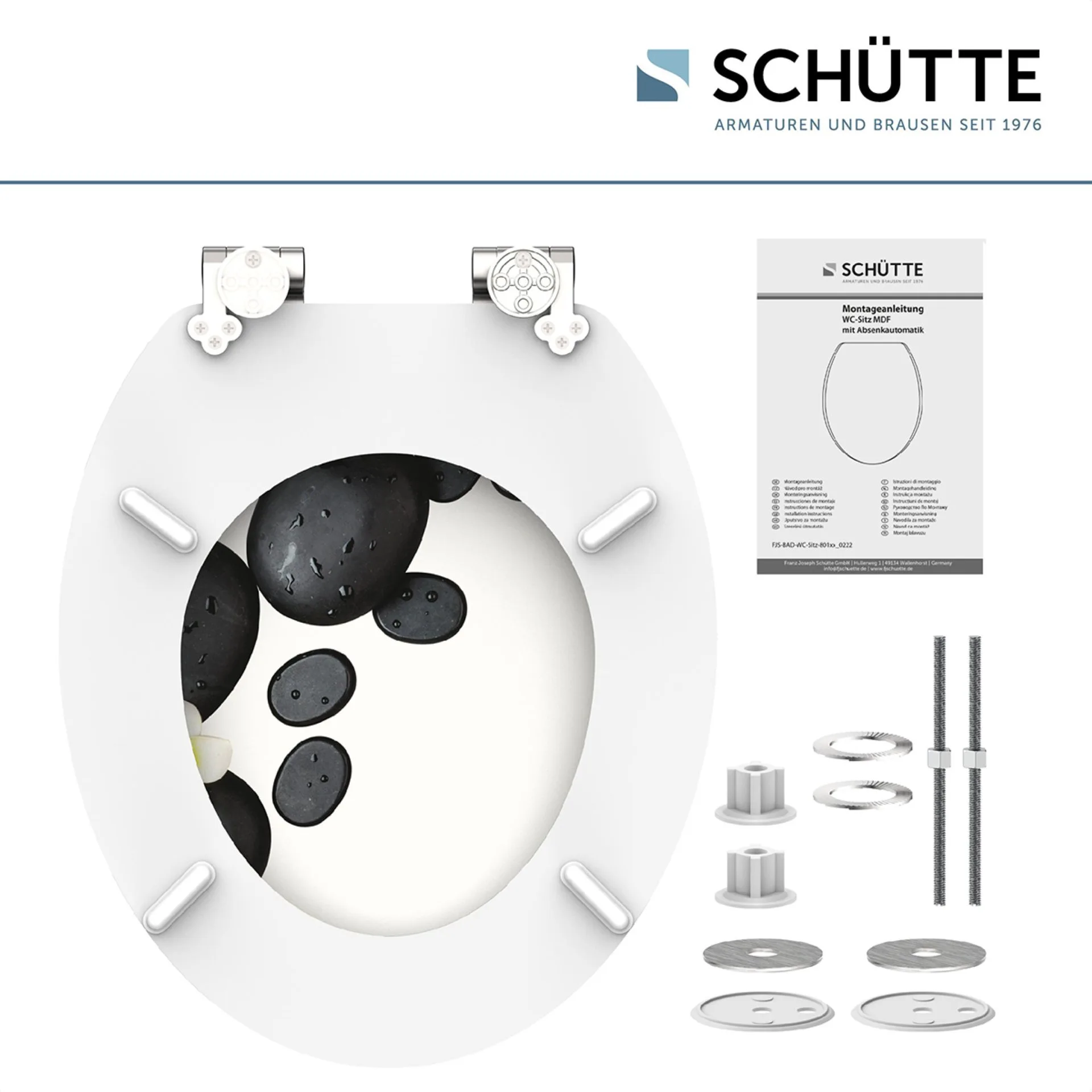 Schütte STONE DECORATION WC-Sitz, mit Absenkautomatik