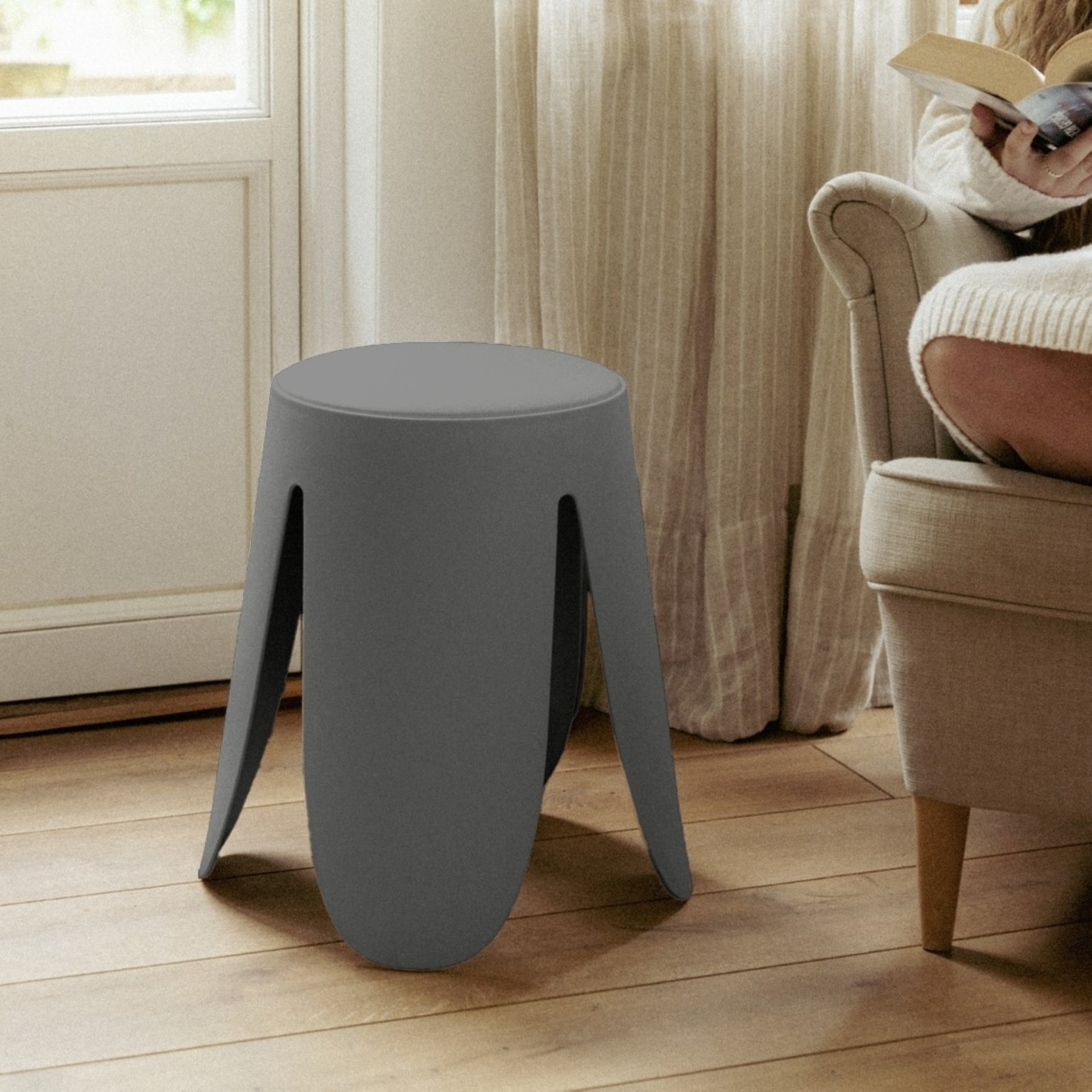 WENKO COMISO Badhocker, Grau matt