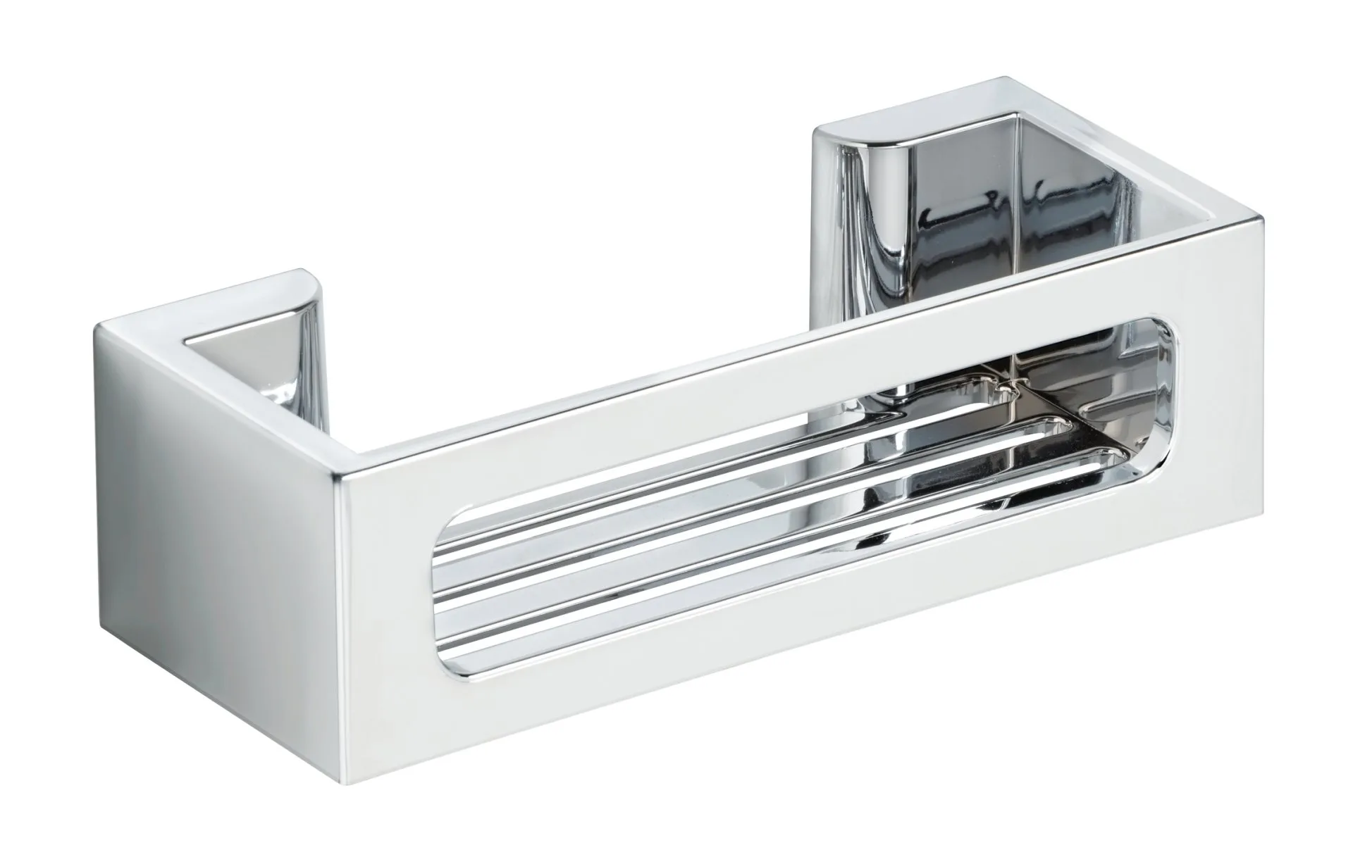 WENKO BRALIA Duschablage 30 cm breit, Chrom, Befestigen ohne Bohren