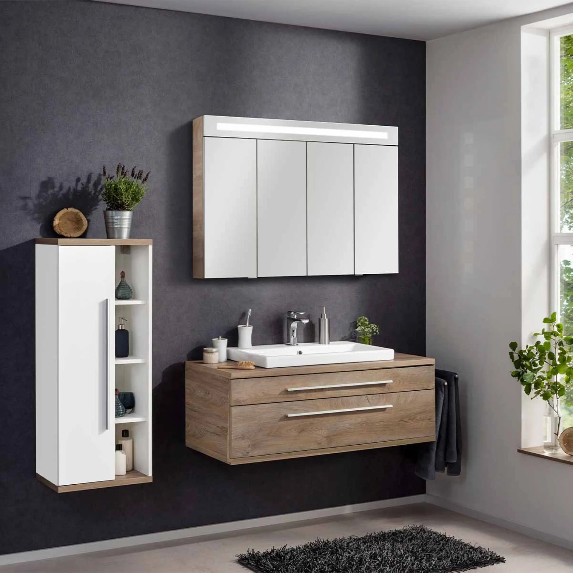 FACKELMANN STANFORD Waschbecken 70 cm breit, Weiß, Keramik