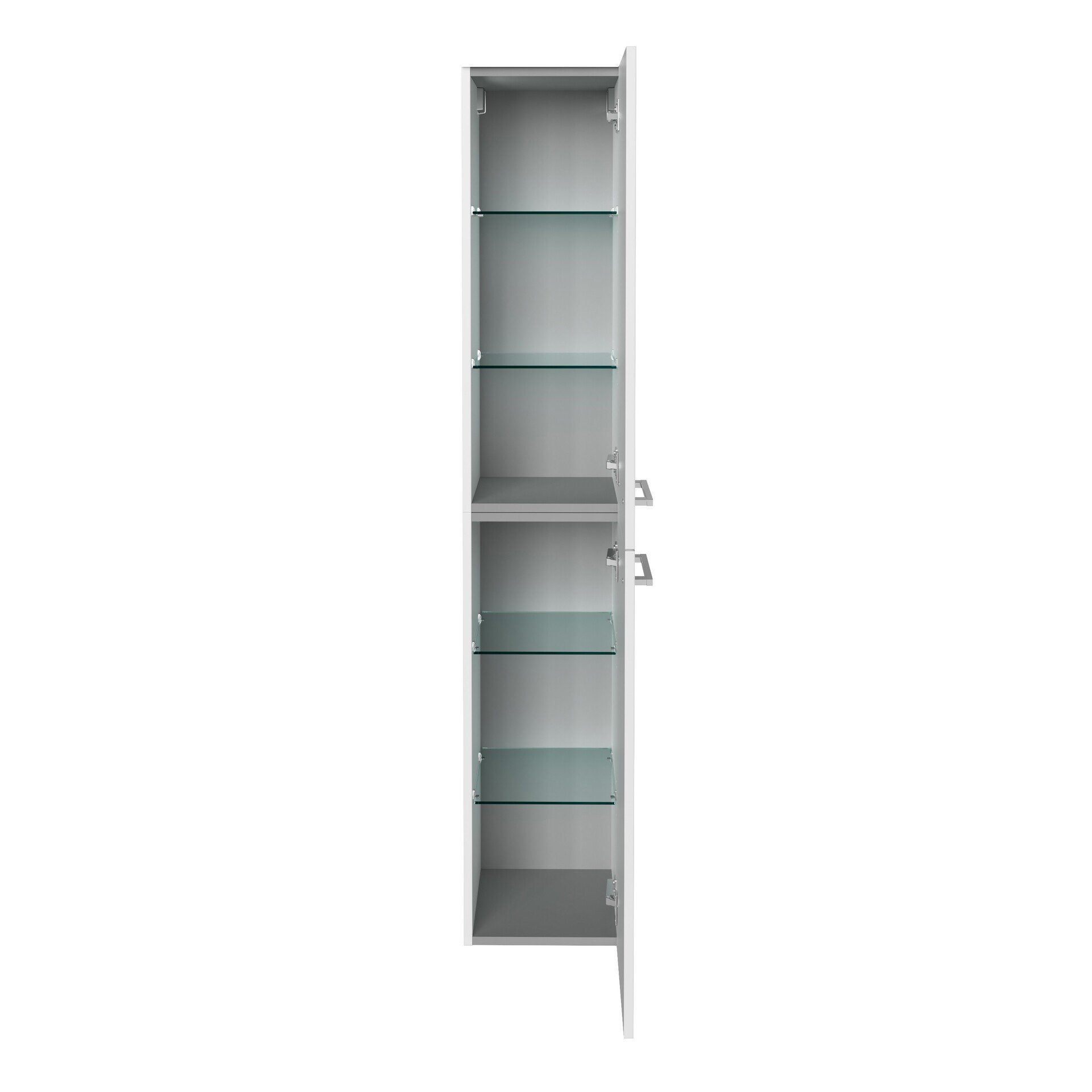 FACKELMANN B.ROUND Hochschrank 30 cm breit, Weiß, Türanschlag rechts