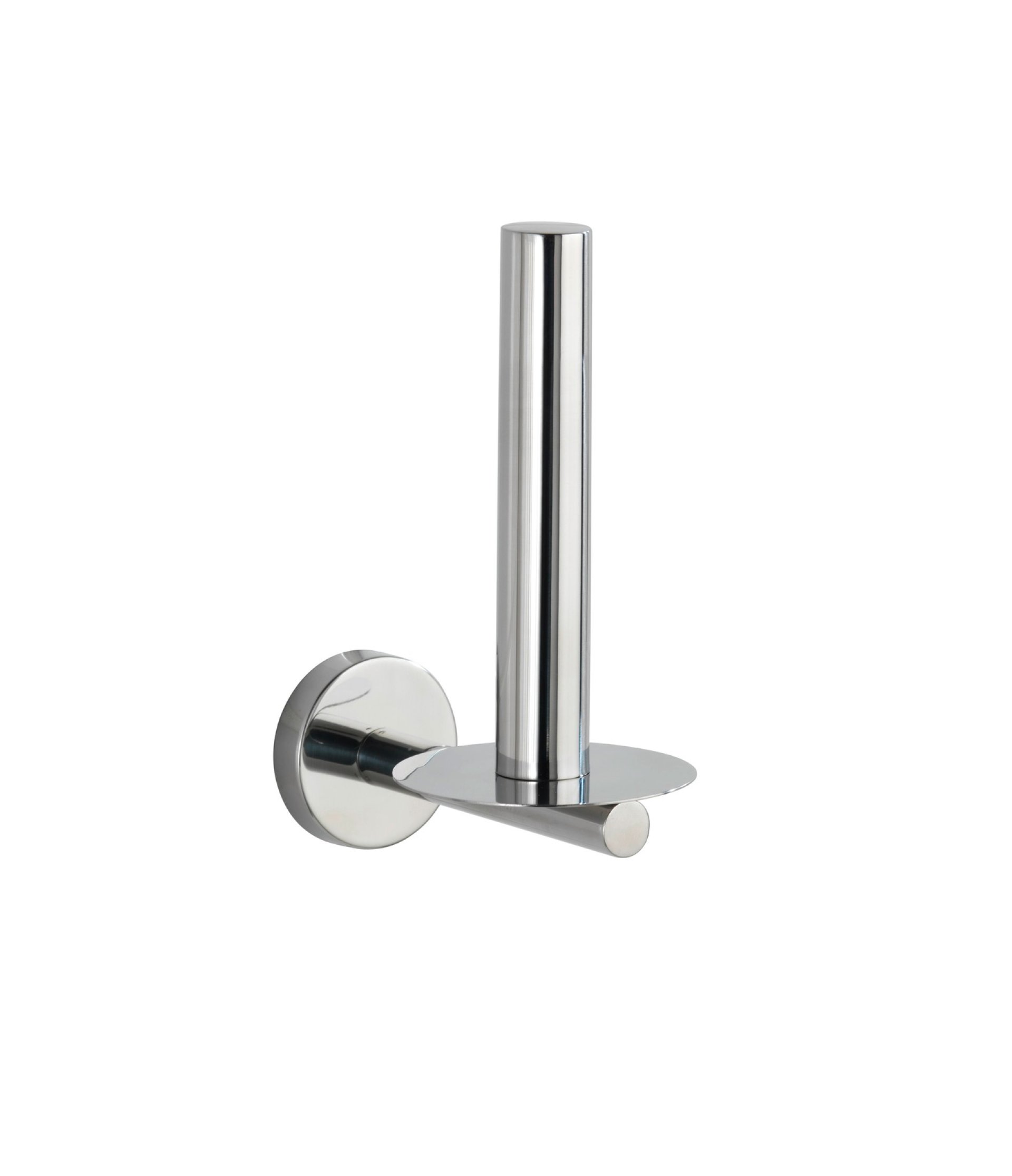 WENKO BOSIO Toilettenpapier-Ersatzrollenhalter, Chrom glänzend, Edelstahl rostfrei
