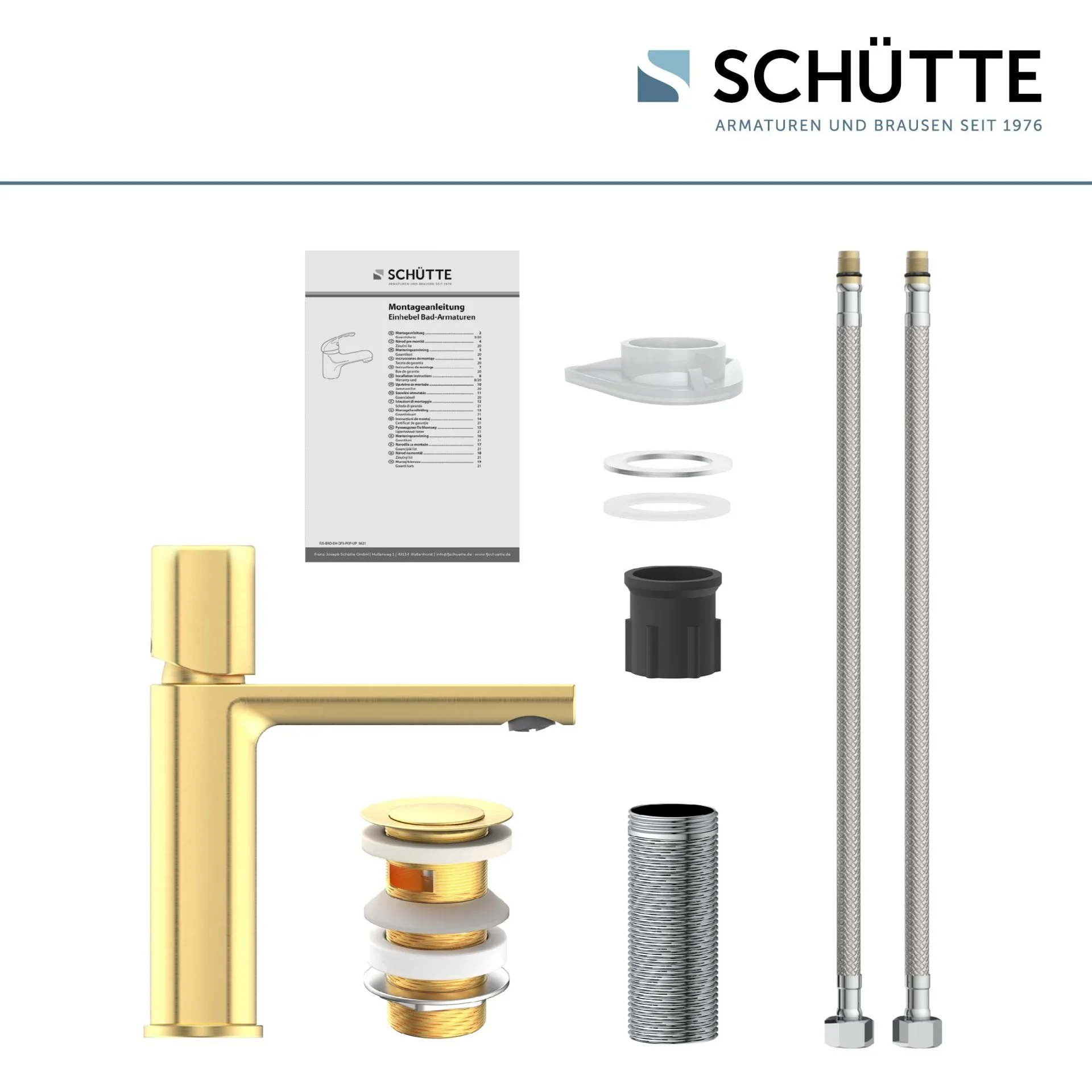 Schütte NEW YORK Waschtischarmatur, Gold matt