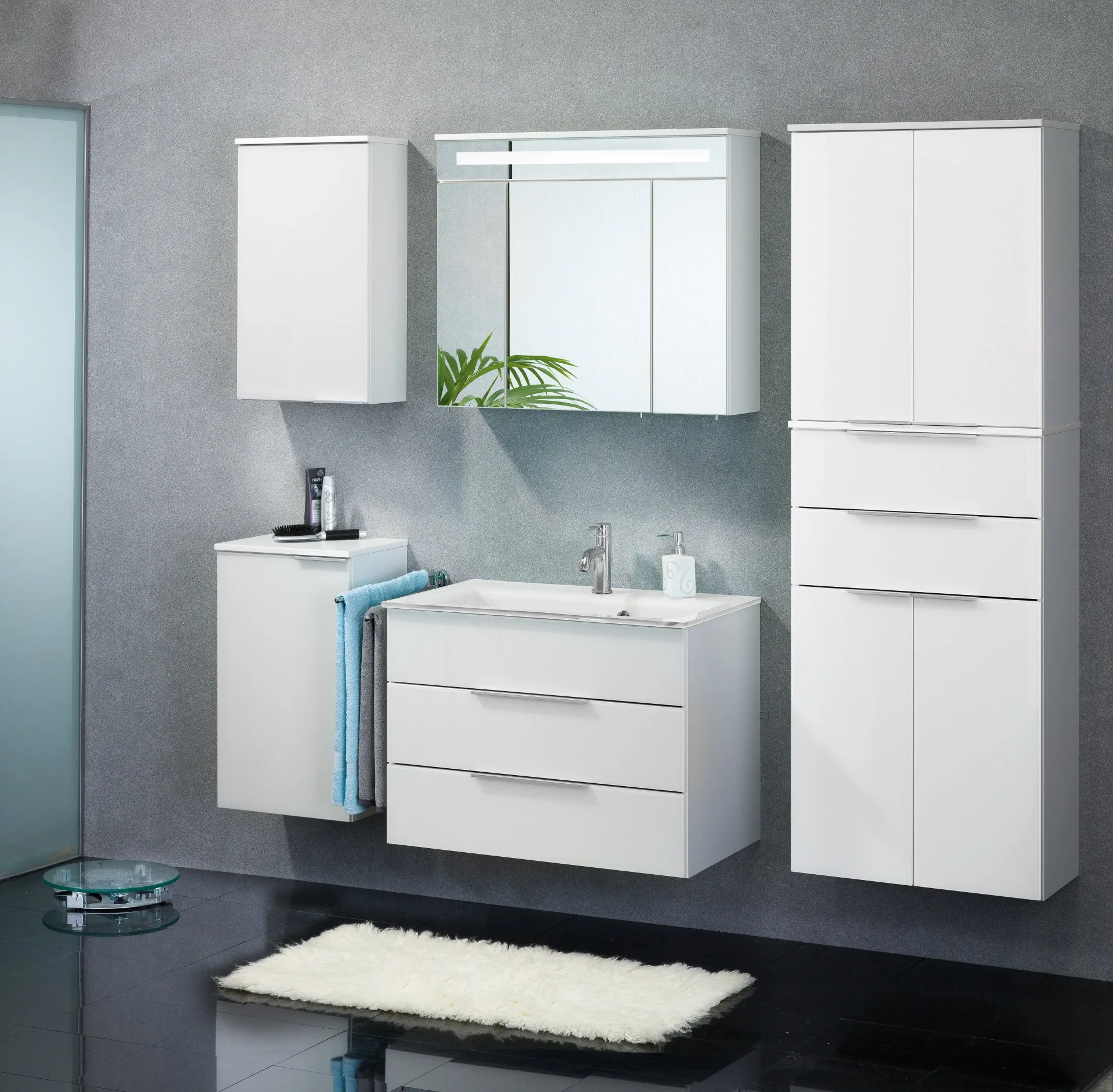 FACKELMANN KARA LED Spiegelschrank 80 cm breit, Weiß