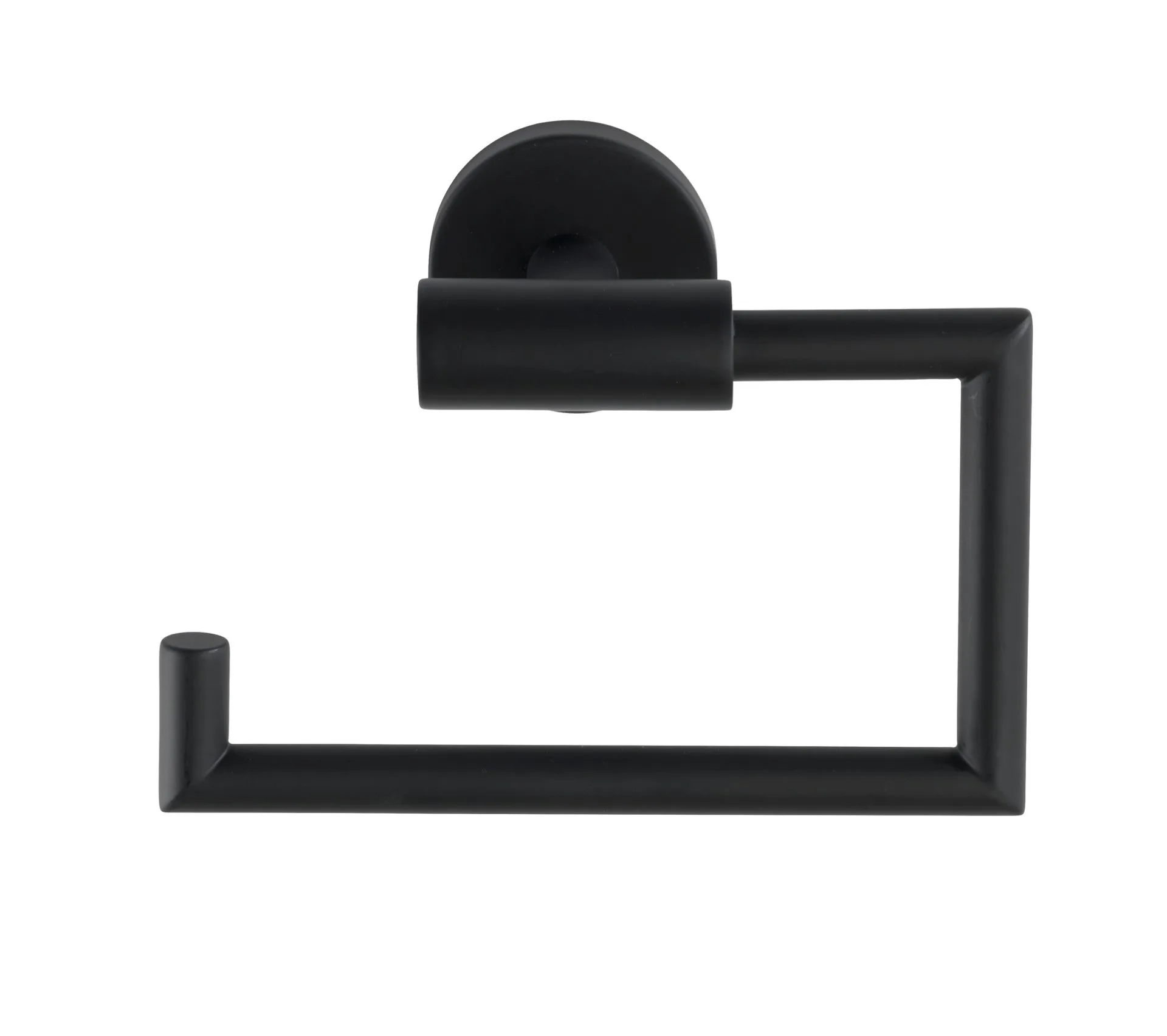 WENKO BOSIO Toilettenpapierhalter, Schwarz matt, Edelstahl rostfrei