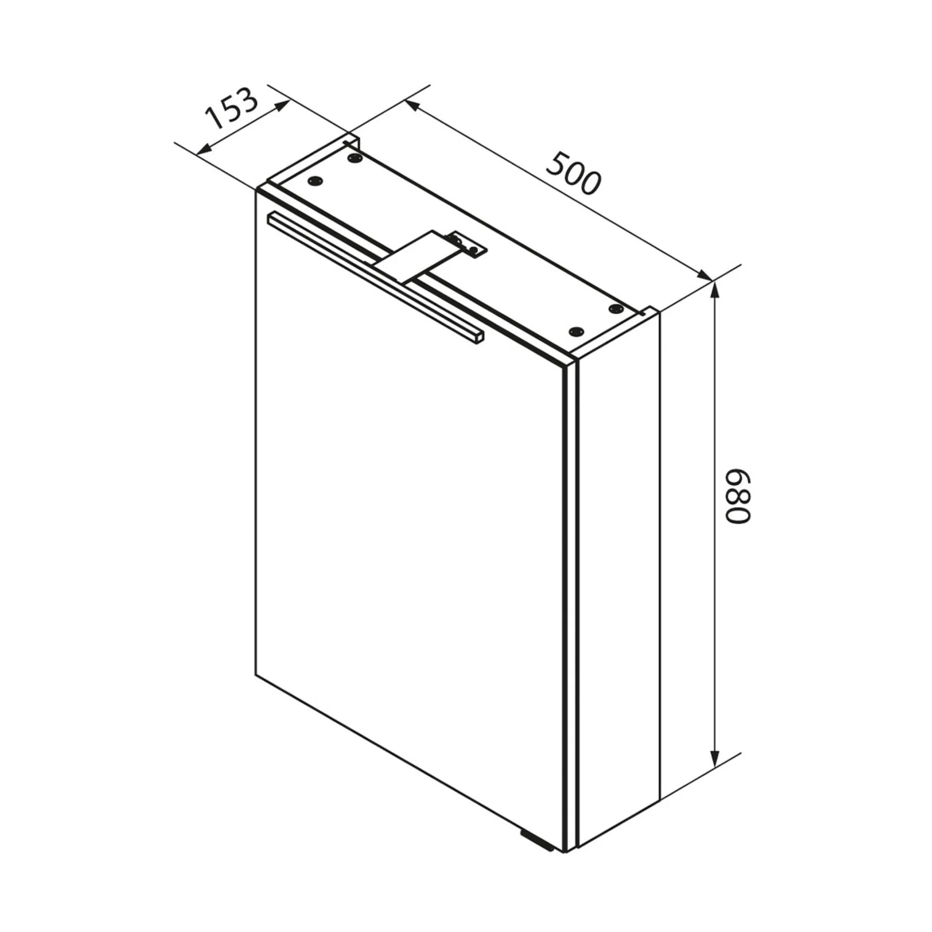 FACKELMANN SBC B.PERFEKT Gäste WC Waschtisch Set mit Spiegelschrank 55 cm breit, Anthrazit, Türanschlag links