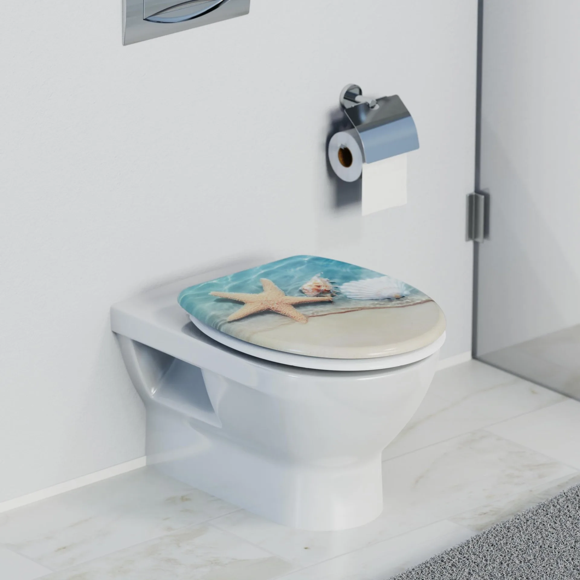 SCHÜTTE BEACH WC-Sitz, Kunststoff, mit Absenkautomatik