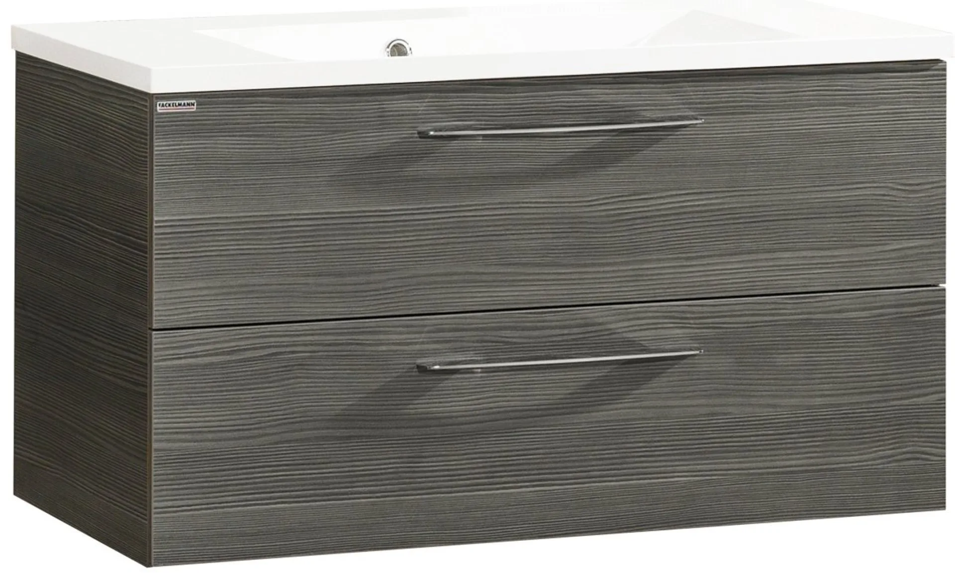 FACKELMANN Waschbecken 90 cm breit, Weiß, Gussmarmor