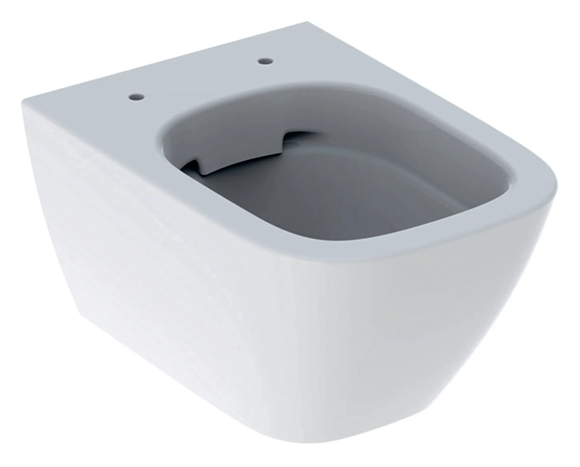 GEBERIT SMYLE SQUARE Tiefspül-WC 49 cm, Weiß, spülrandlos, wandhängend