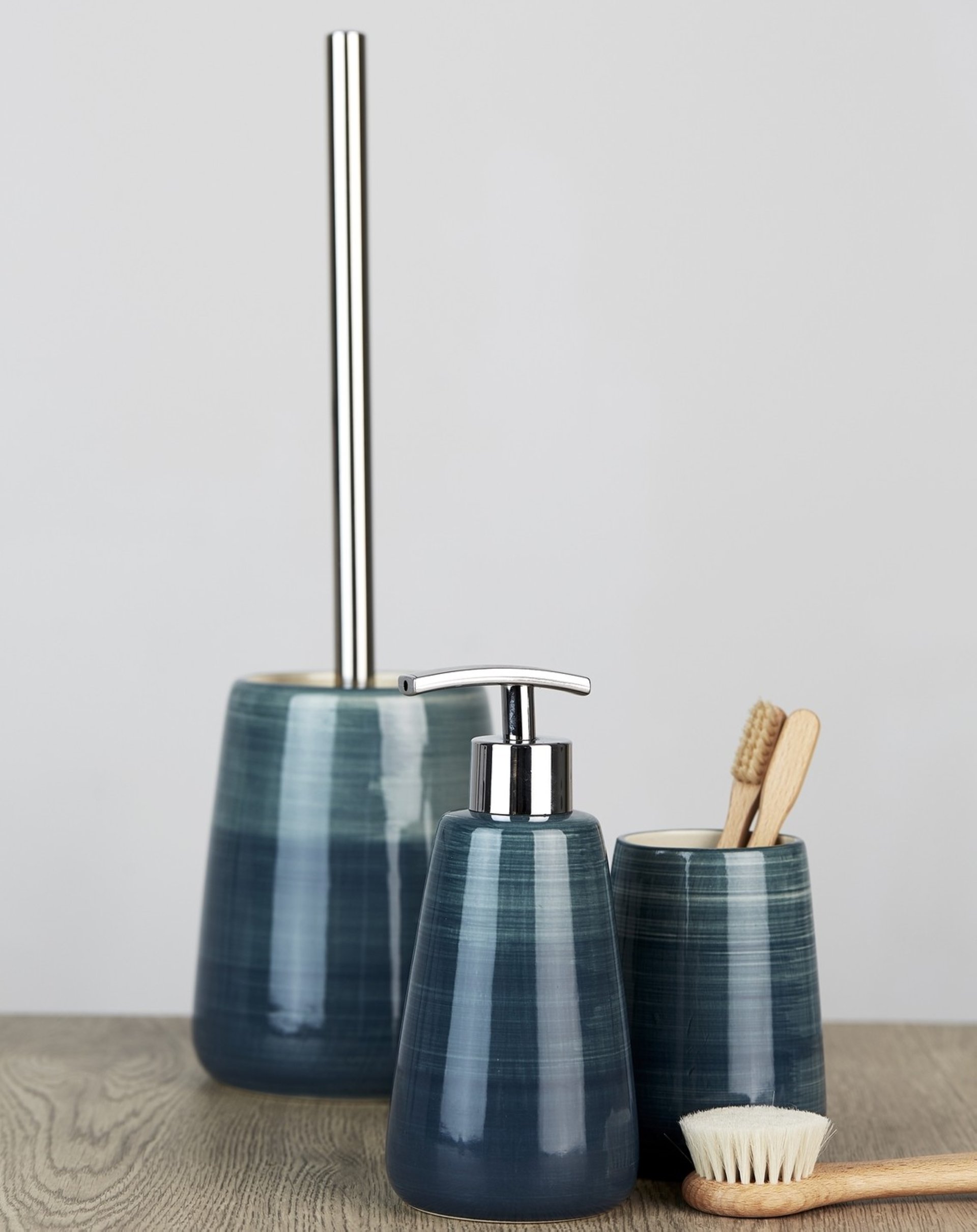 WENKO POTTERY WC-Garnitur, Blau, Keramik