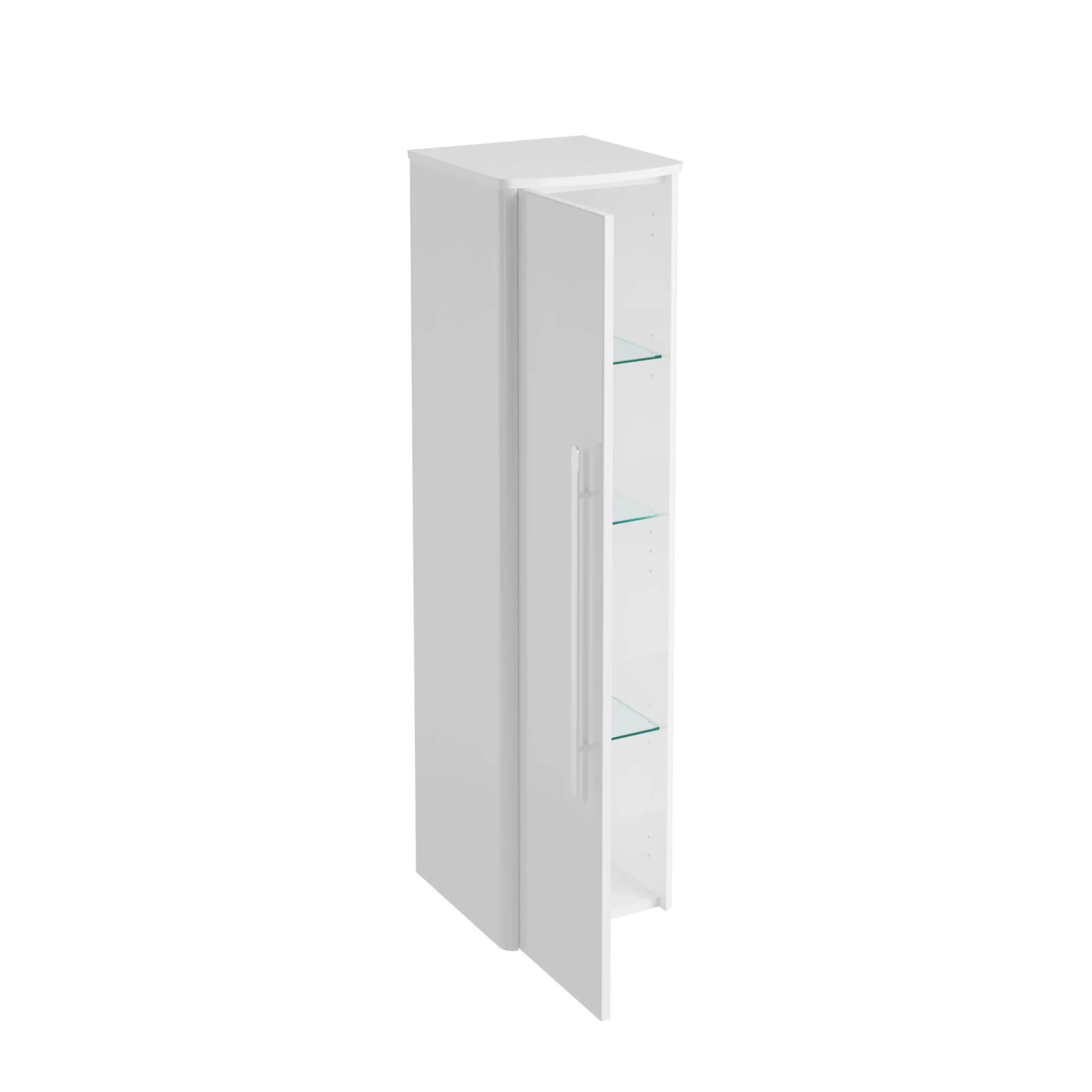 Lanzet CLASSICO Midischrank, Weiß/Weiß, links