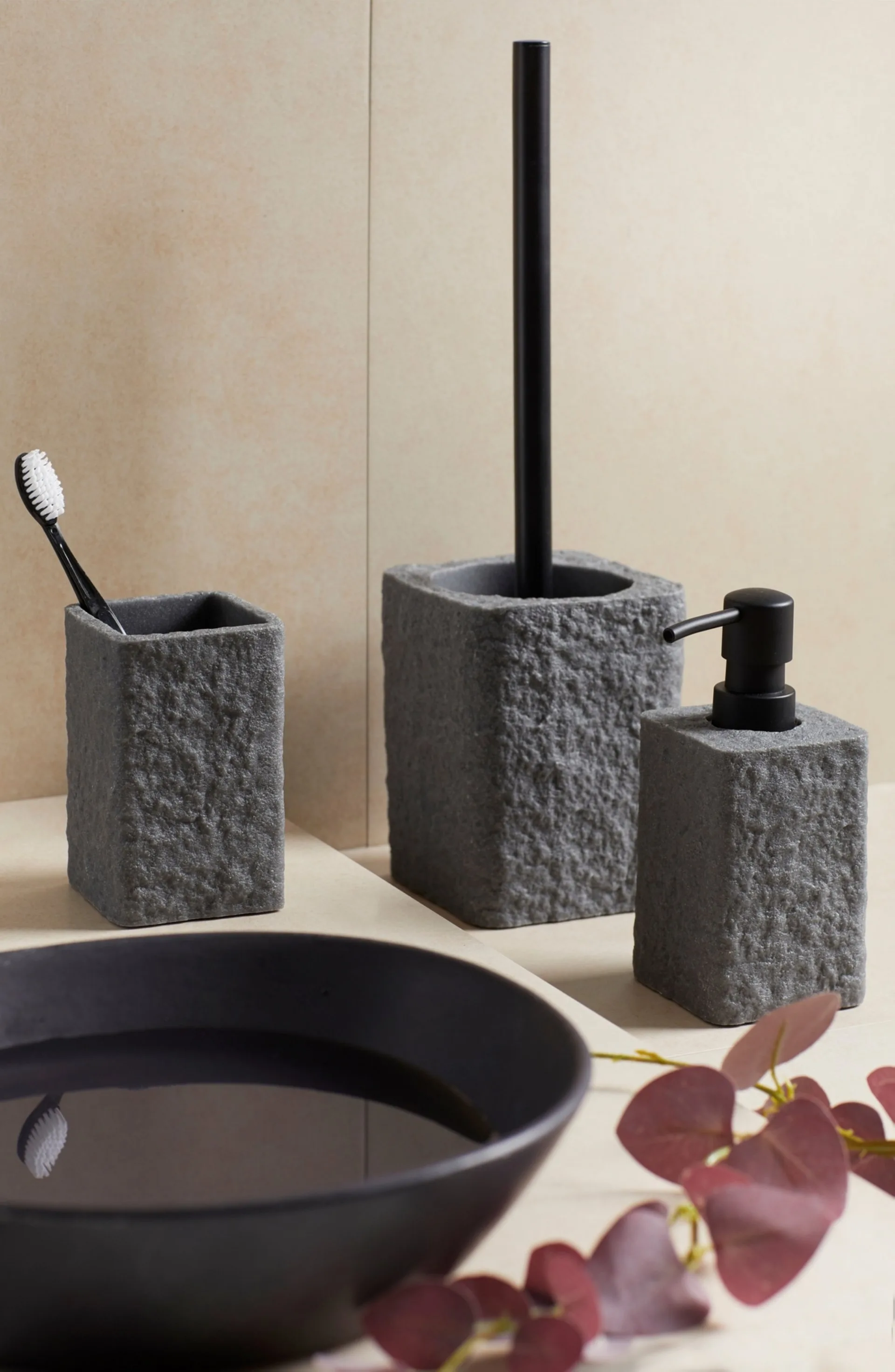 WENKO VILLATA WC-Garnitur, Grau