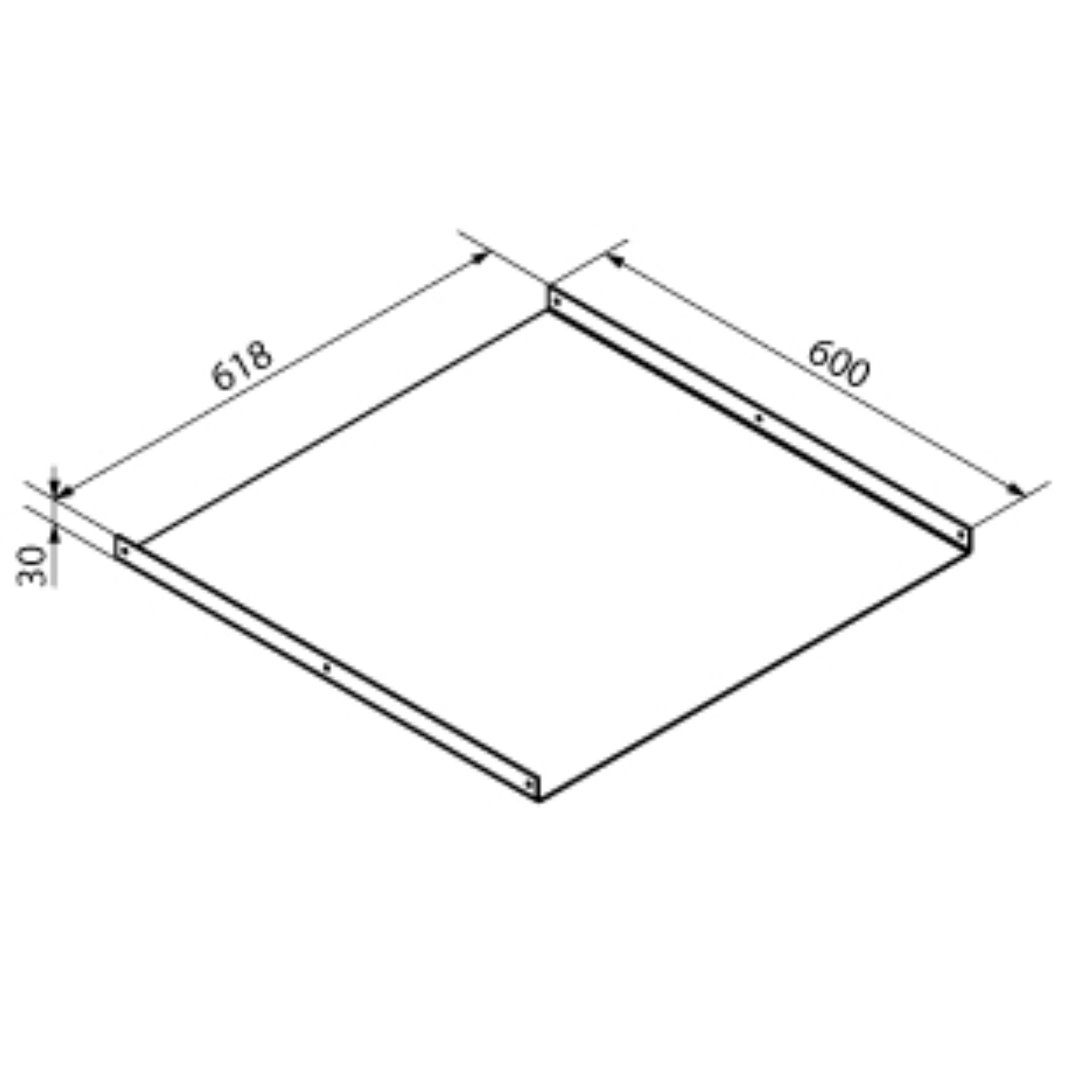 FACKELMANN Bodenblech für Waschmaschinenschrank 60 cm breit, Silber