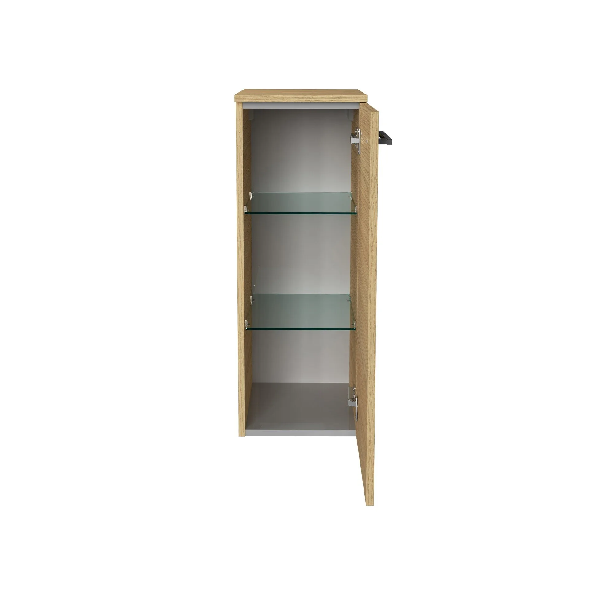FACKELMANN B.ROUND Midischrank 30 cm breit, Braun, Türanschlag rechts