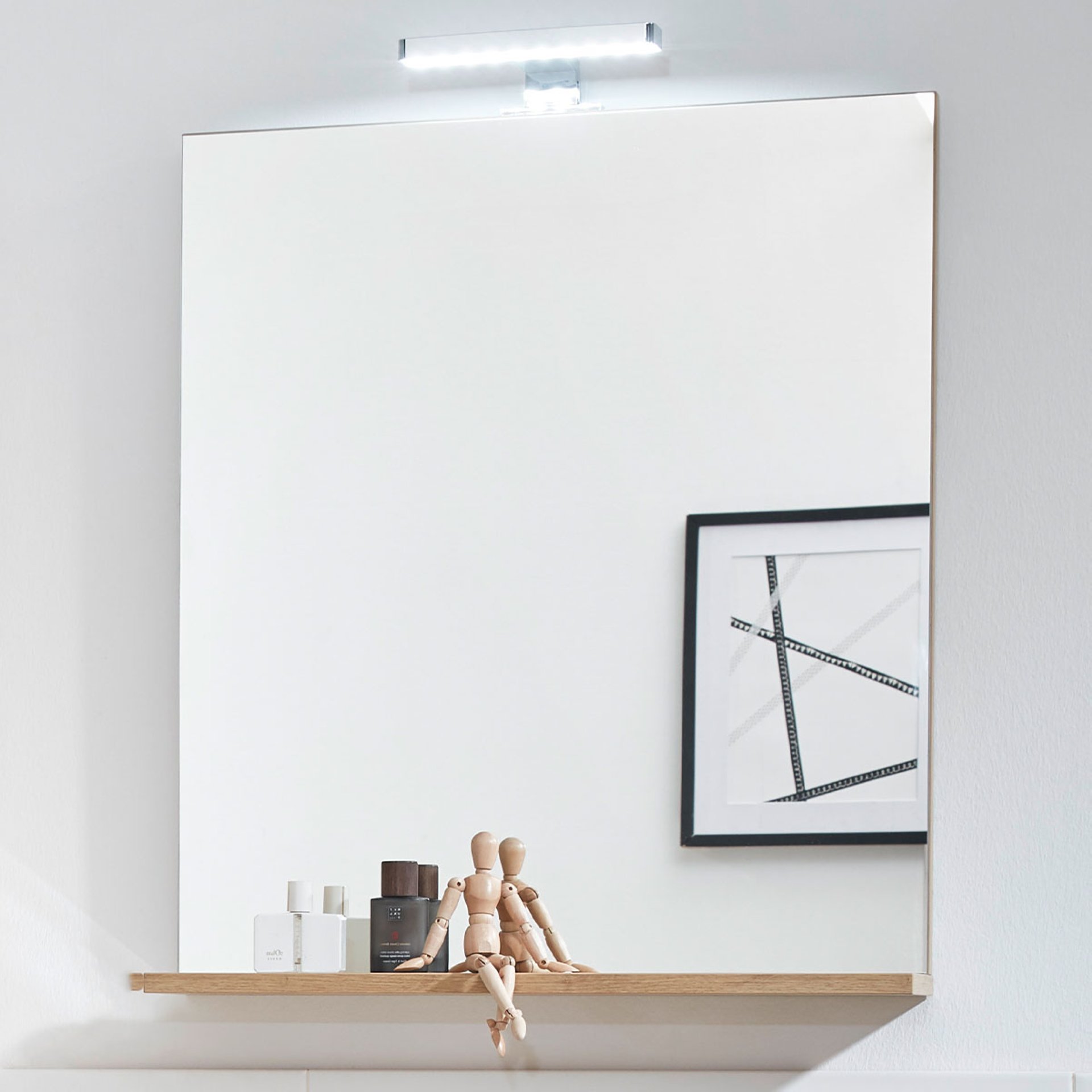 Fackelmann FINN Spiegel 60 cm mit Ablage