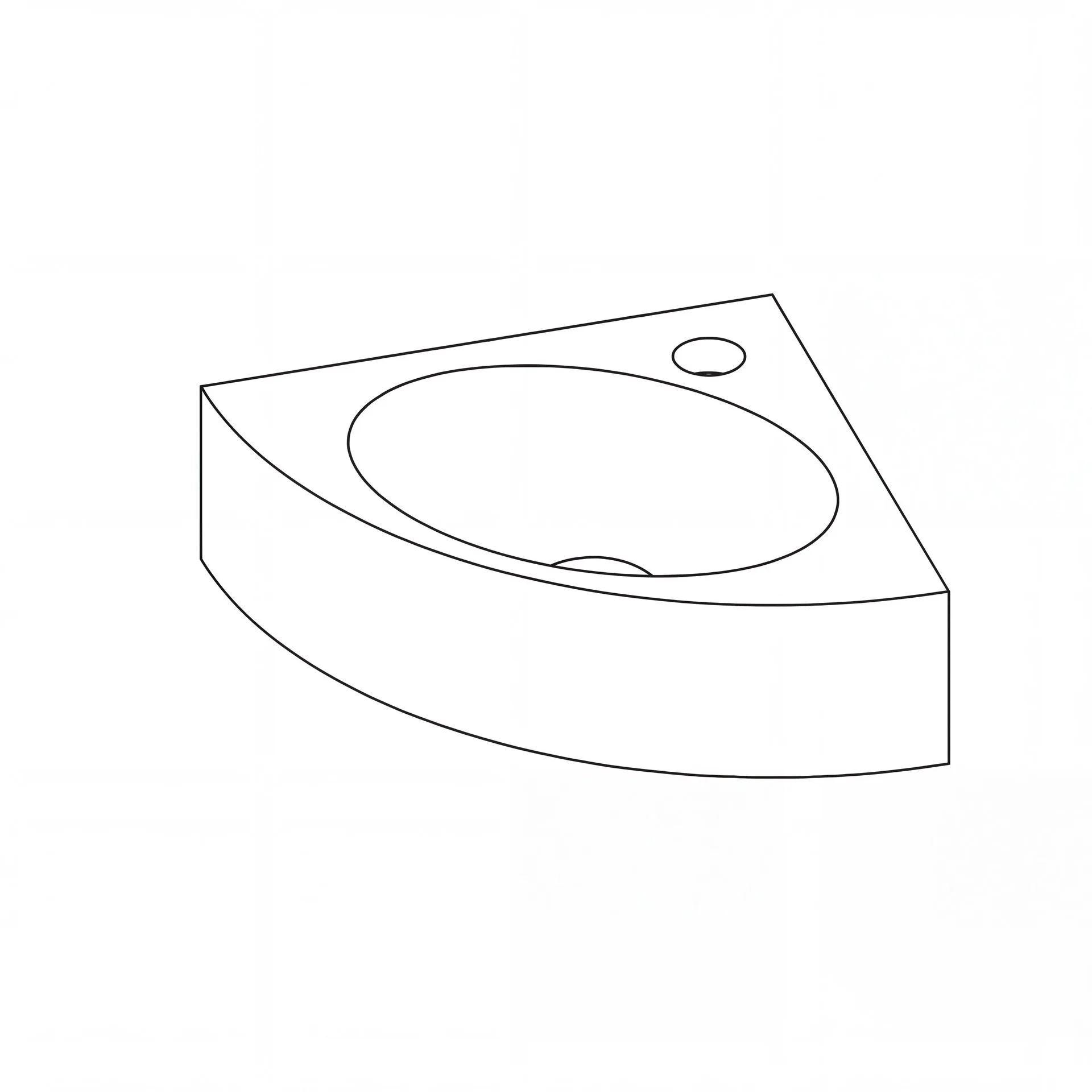FORZALAQUA TURINO Waschbecken 30 cm breit, Bluestone, Naturstein, mit Hahnloch