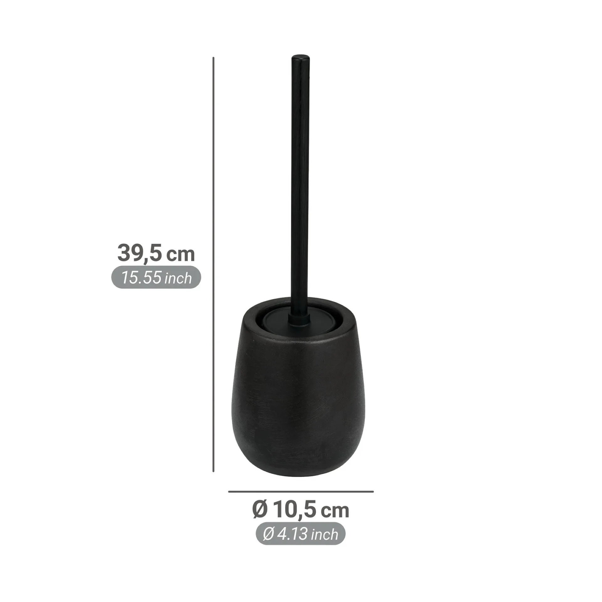 WENKO NERNO WC-Garnitur, Schwarz, Keramik