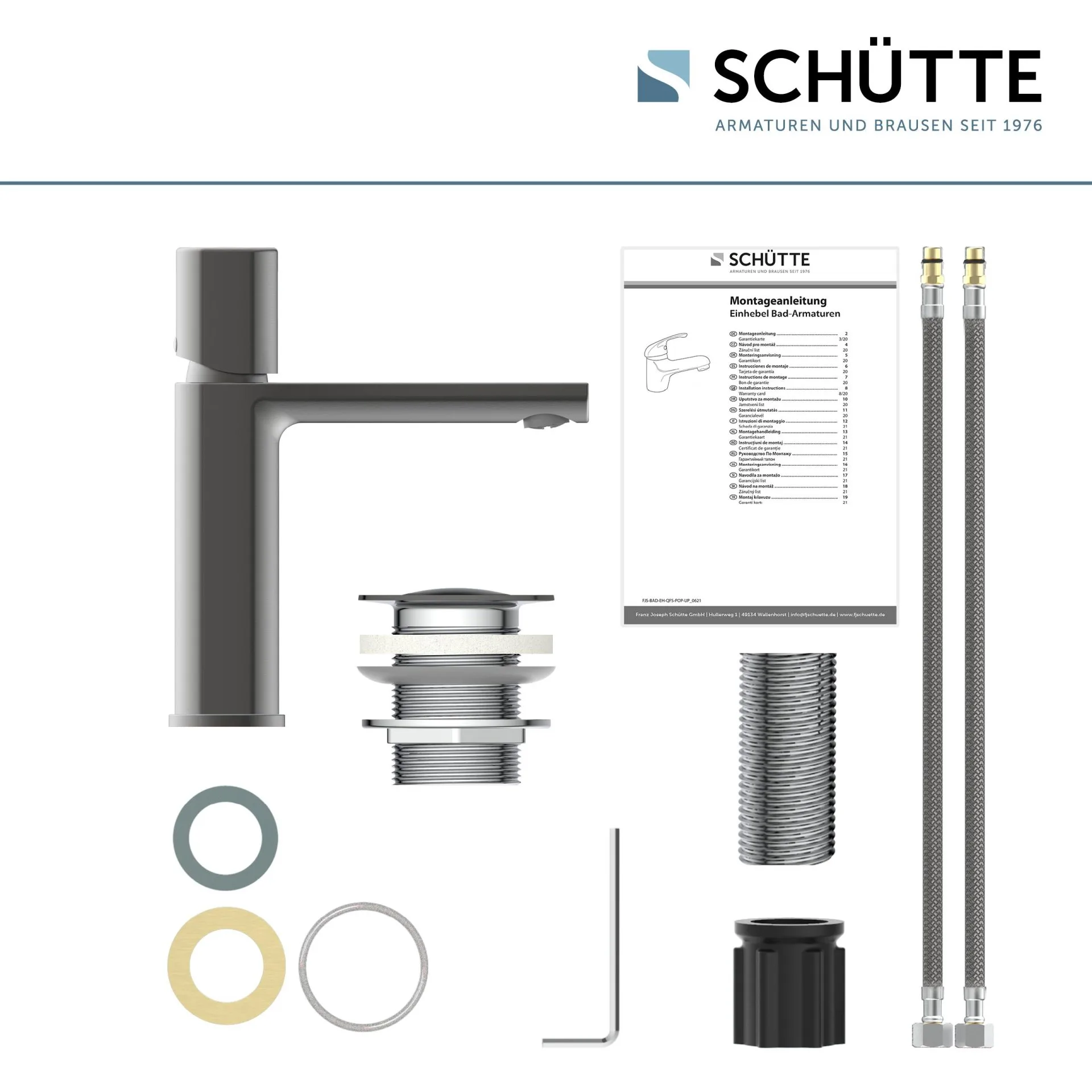 Schütte NEW YORK Waschtischarmatur, Graphit matt