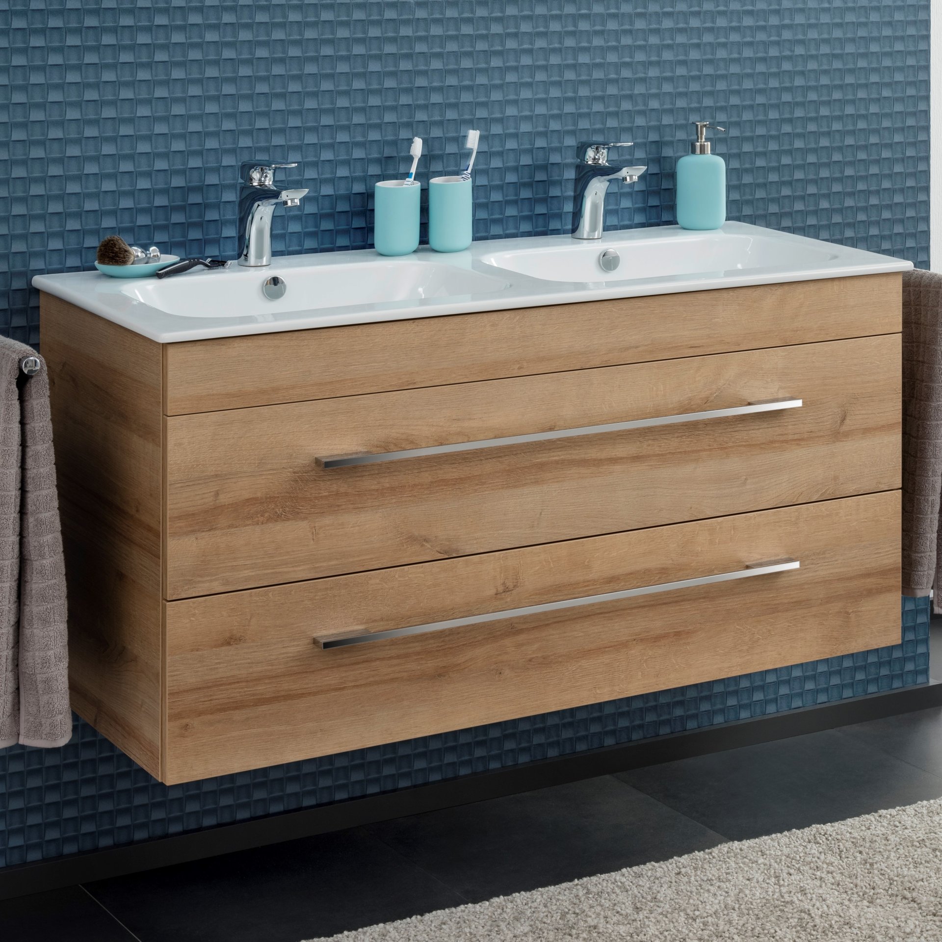 Lanzet K5 Keramik Doppelwaschbecken 121 cm