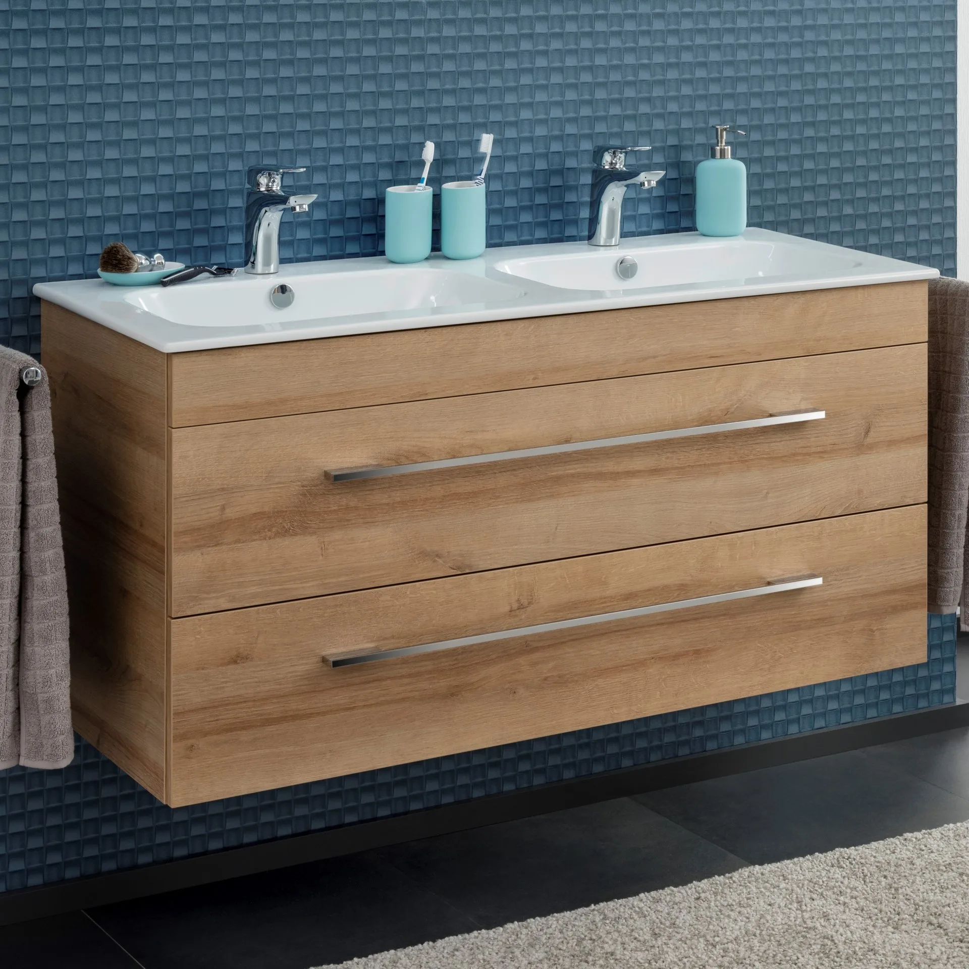 Lanzet K5 Keramik Doppelwaschbecken 121 cm