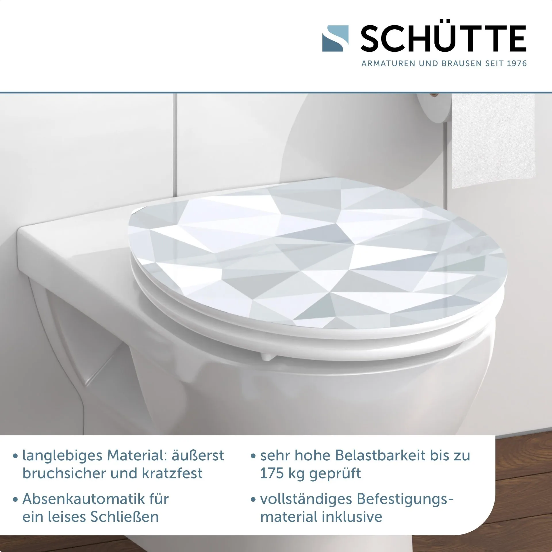 SCHÜTTE DIAMOND WC-Sitz, MDF HG, mit Absenkautomatik