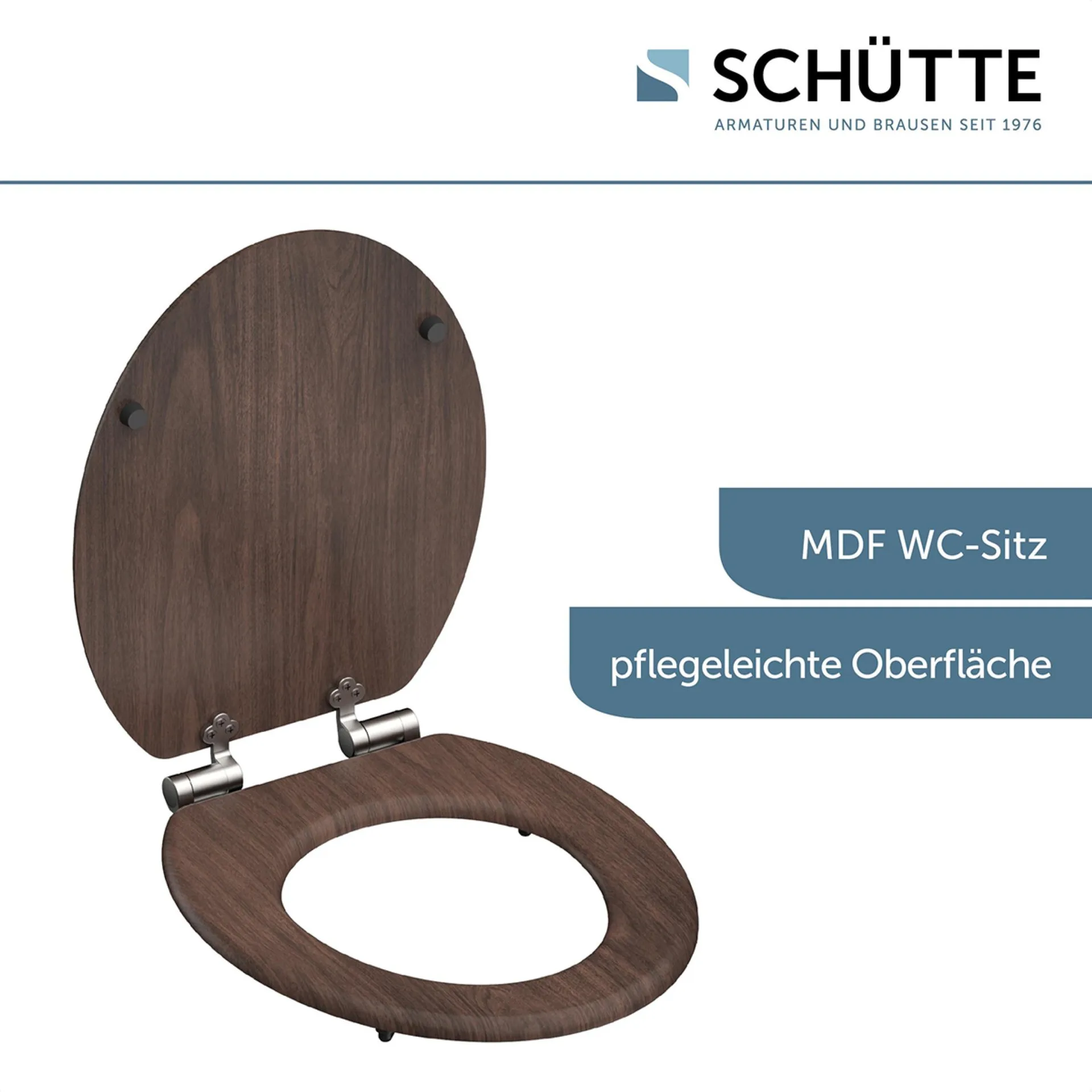 Schütte DARK WOOD WC-Sitz, mit Absenkautomatik