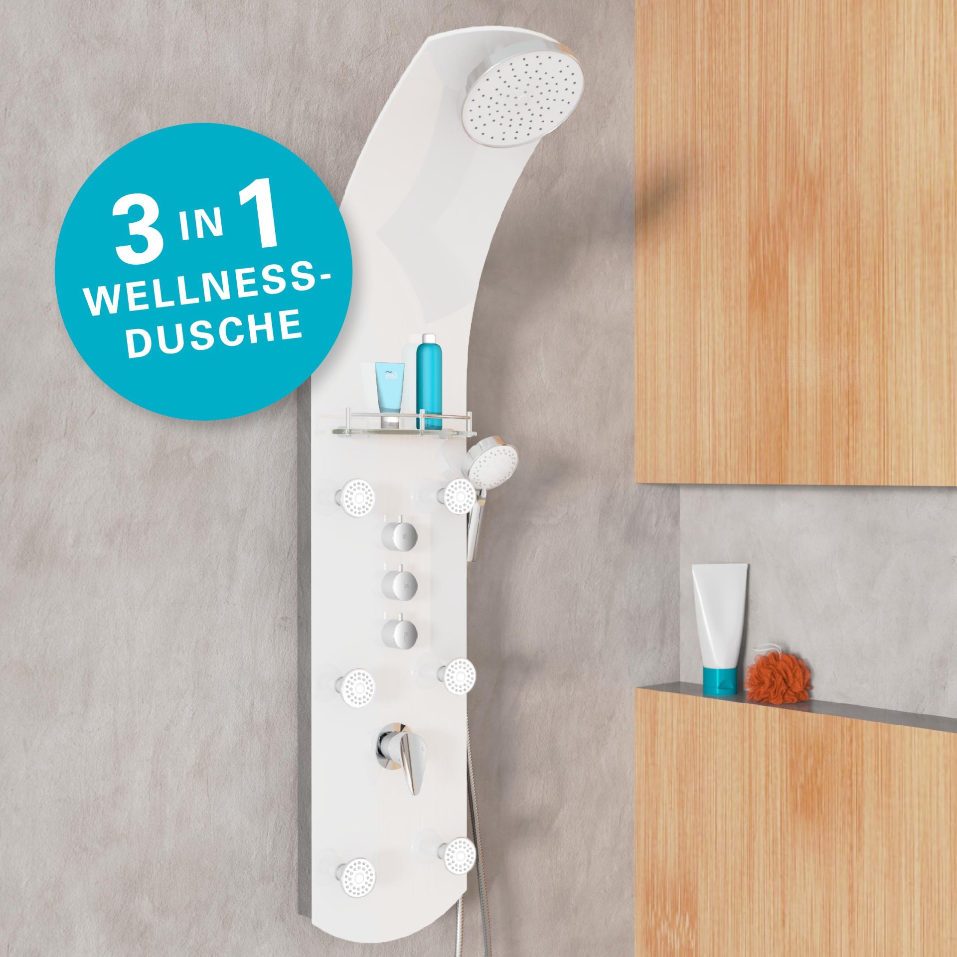 EISL KARIBIK Duschpaneel, Weiß