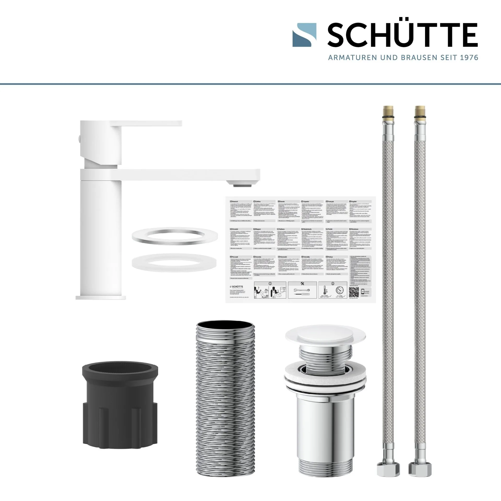 SCHÜTTE MANHATTAN Waschtischarmatur, Weiß matt