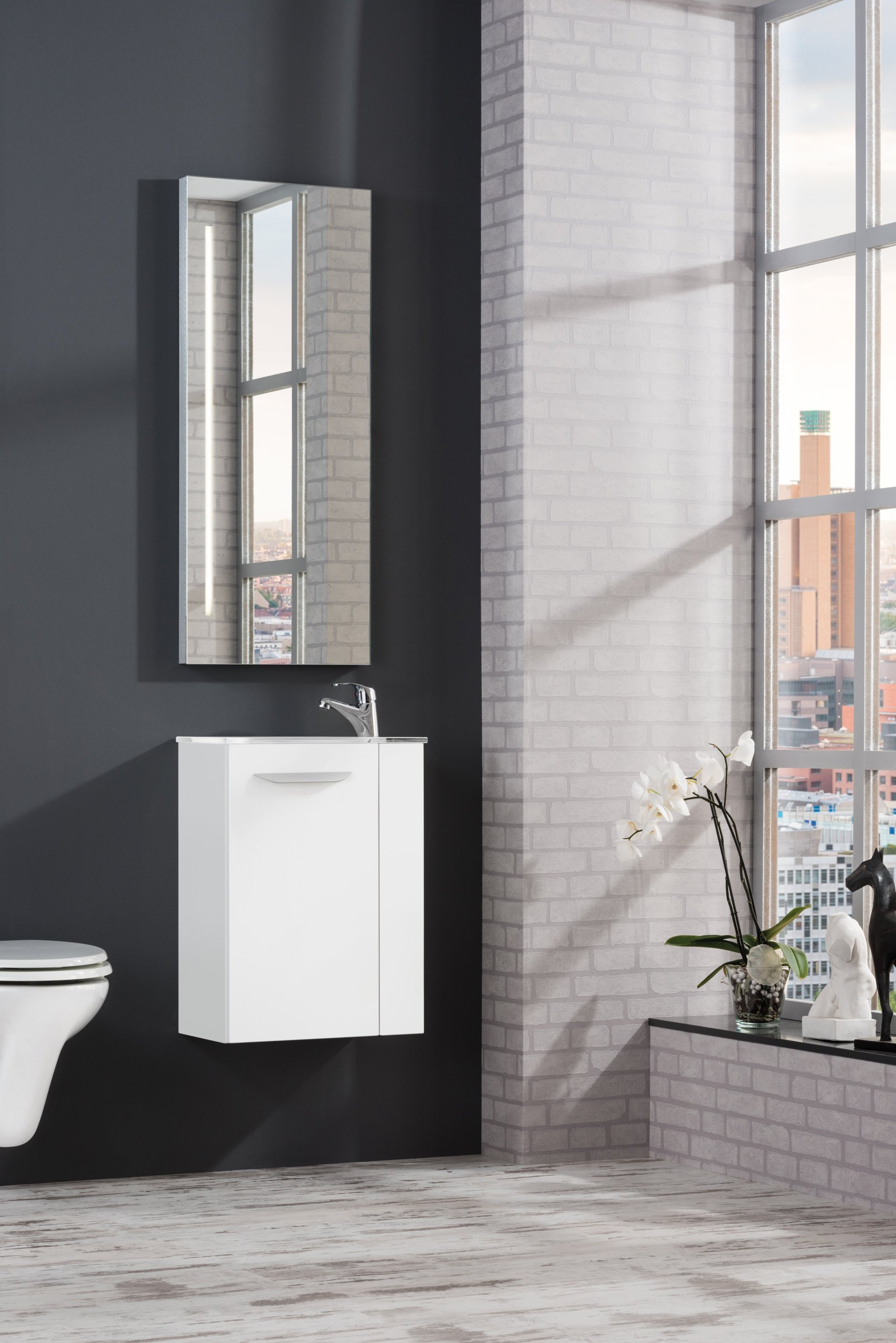 Fackelmann LED Spiegel 42 cm, links, rechts, oben