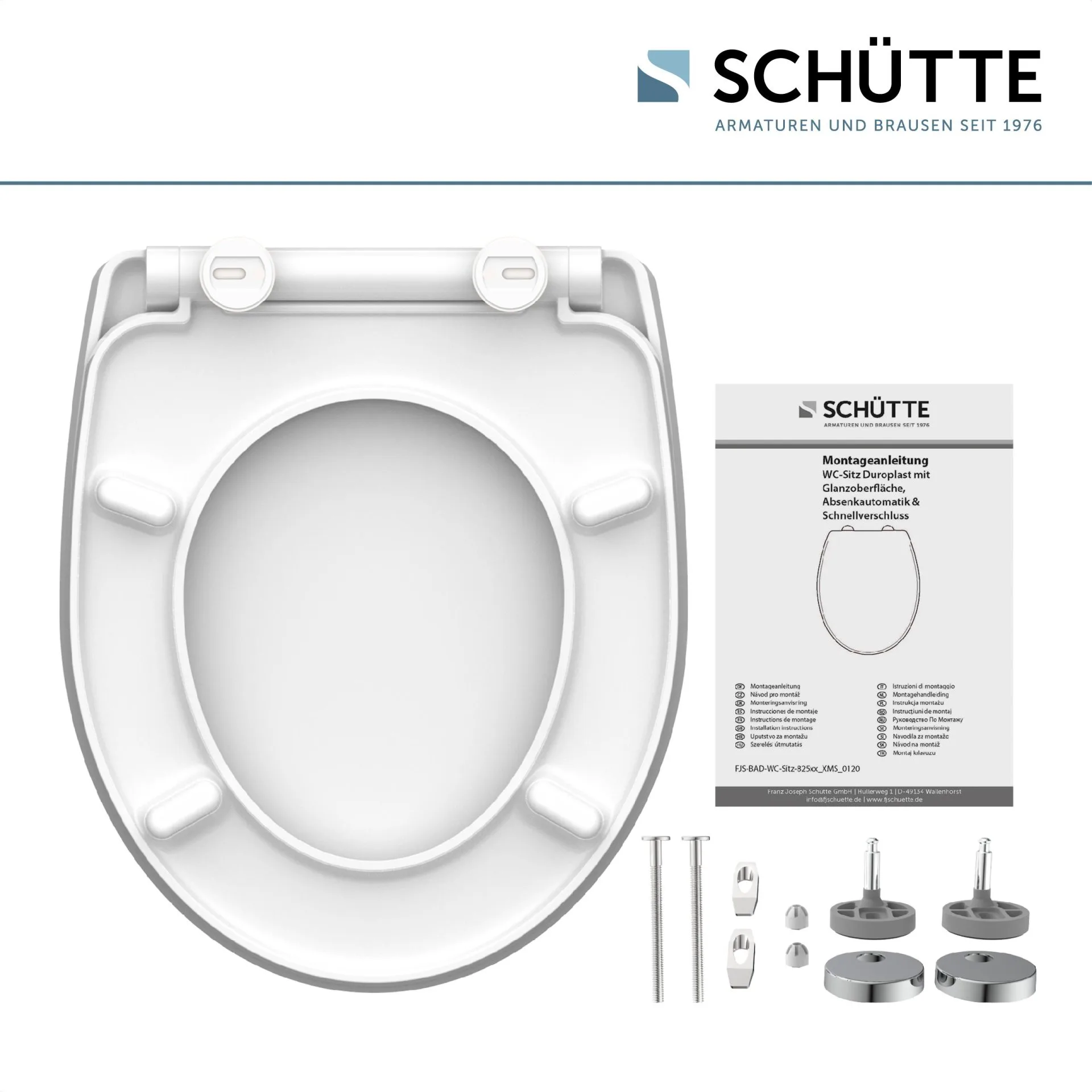 SCHÜTTE HAPPY ELEPHANT WC-Sitz, Kunststoff, mit Absenkautomatik und Schnellverschluss
