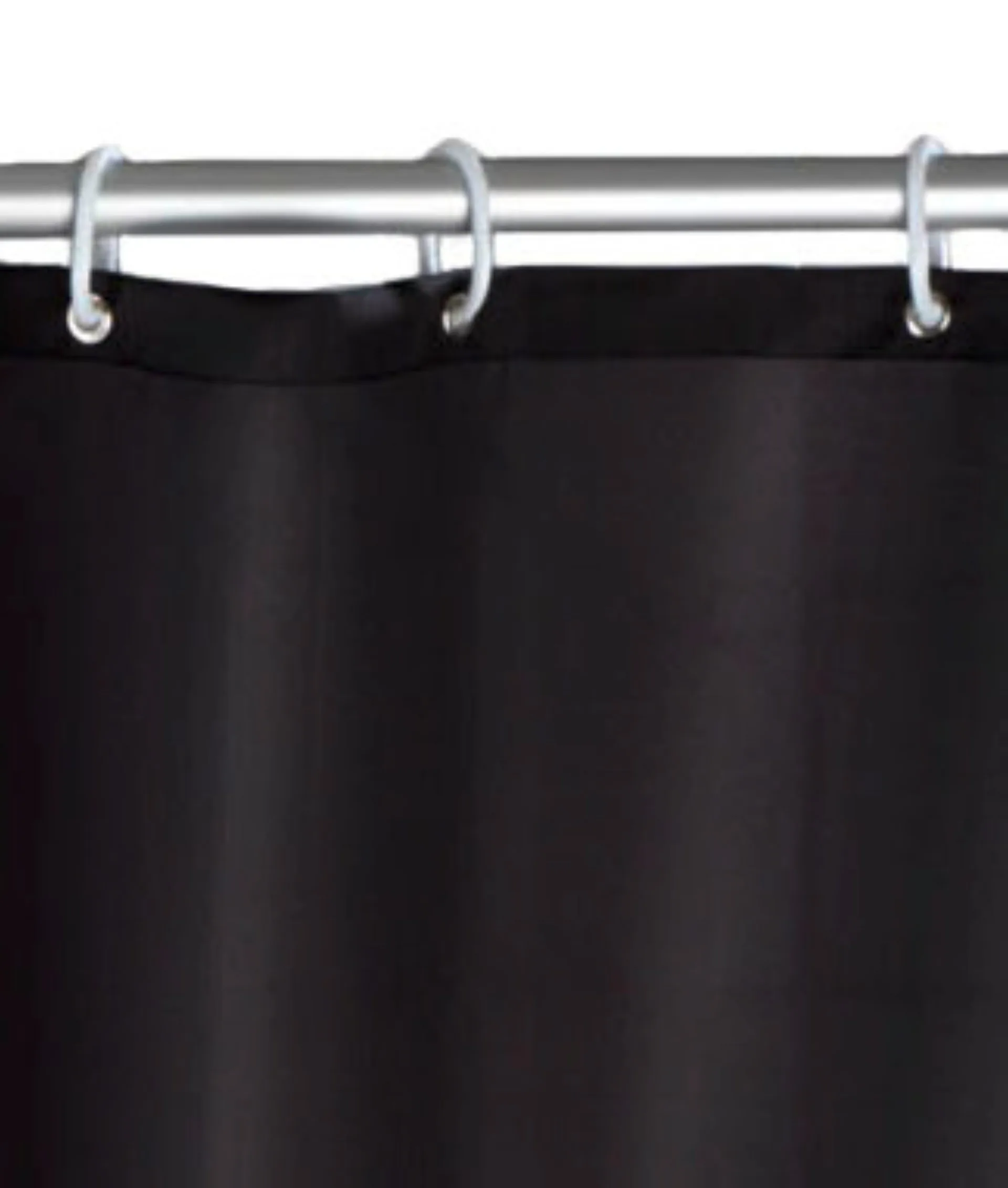 WENKO UNI Duschvorhang 180 x 200 cm, Schwarz, waschbar