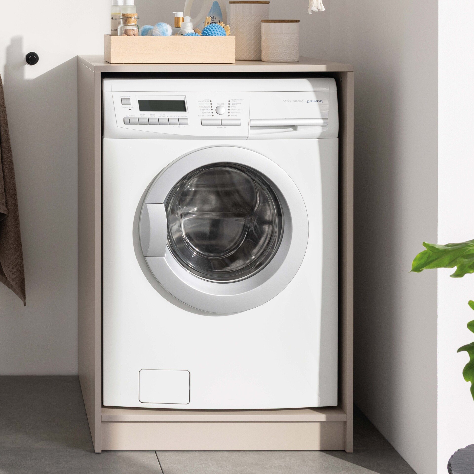 FACKELMANN Waschmaschinenschrank 65 cm breit, Grau