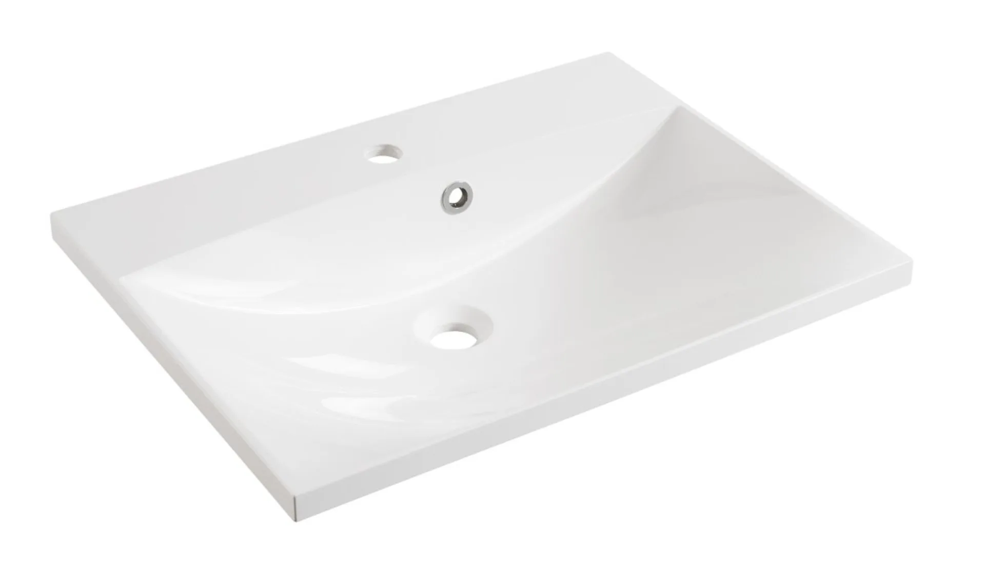 FACKELMANN HYPE 3.0 Waschbecken 60 cm breit, Weiß, Gussmarmor