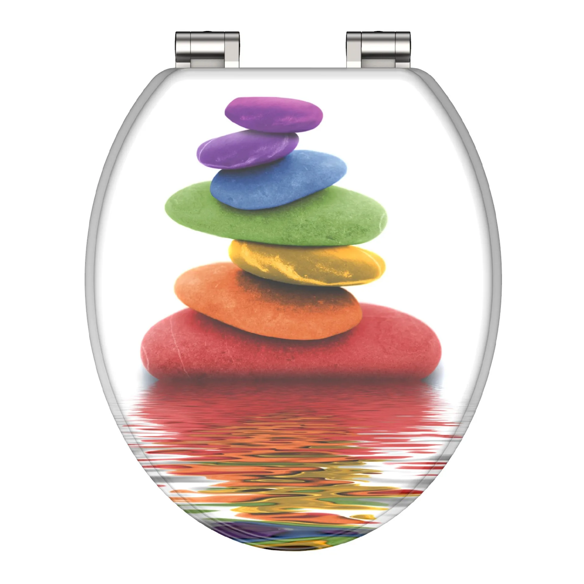 SCHÜTTE COLORFUL STONES, WC-Sitz, mit Absenkautomatik
