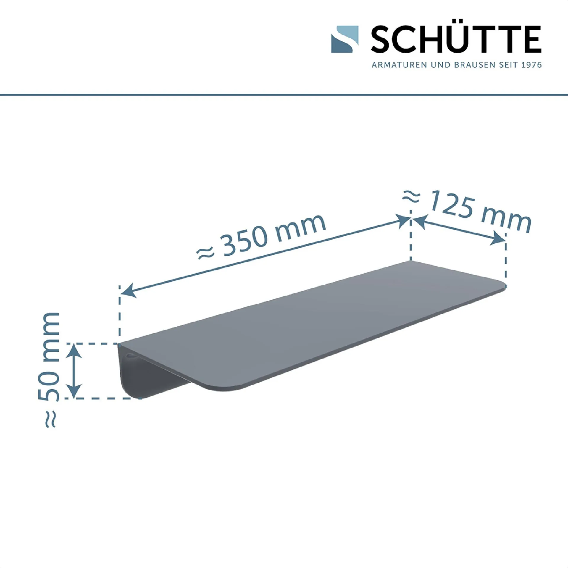 Schütte Duschablage, Anthrazit, zum Kleben