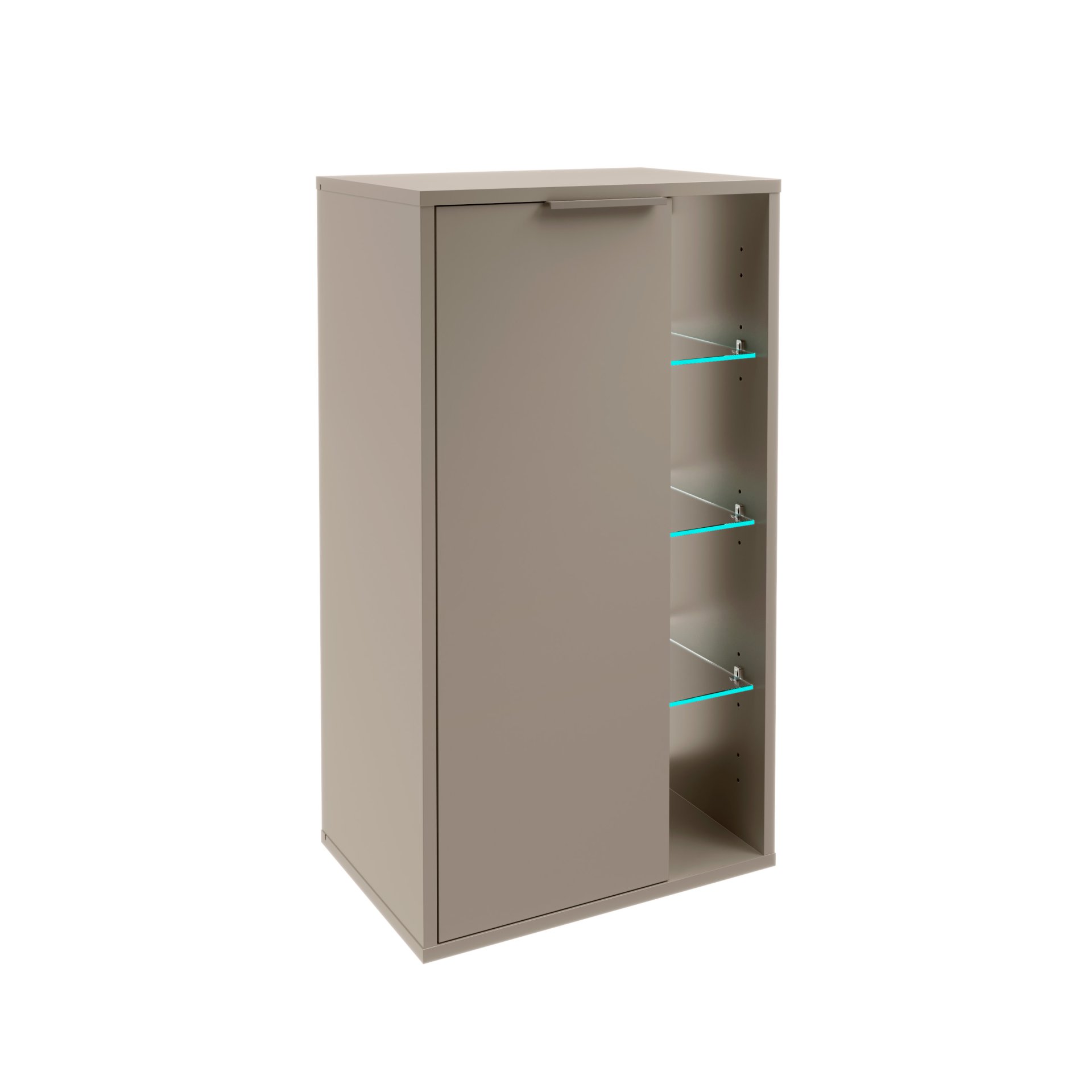 FACKELMANN B.PARIS Midischrank 47 cm breit, Grau, Türanschlag links links