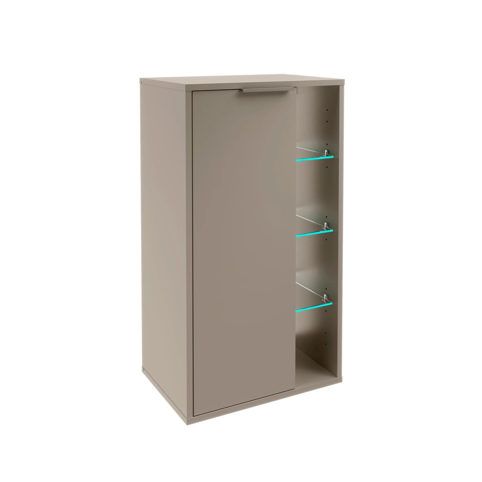 FACKELMANN B.PARIS Midischrank 47 cm breit, Grau, Türanschlag links links