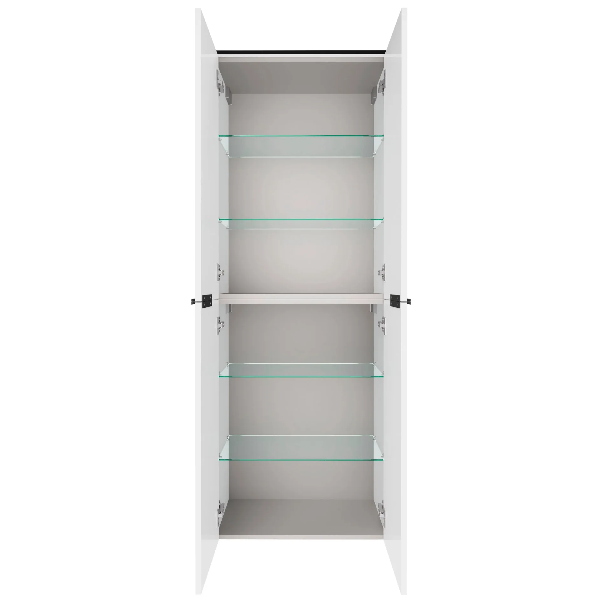 FACKELMANN FLAIR Doppel Hochschrank 63 cm breit, Weiß/Anthrazit
