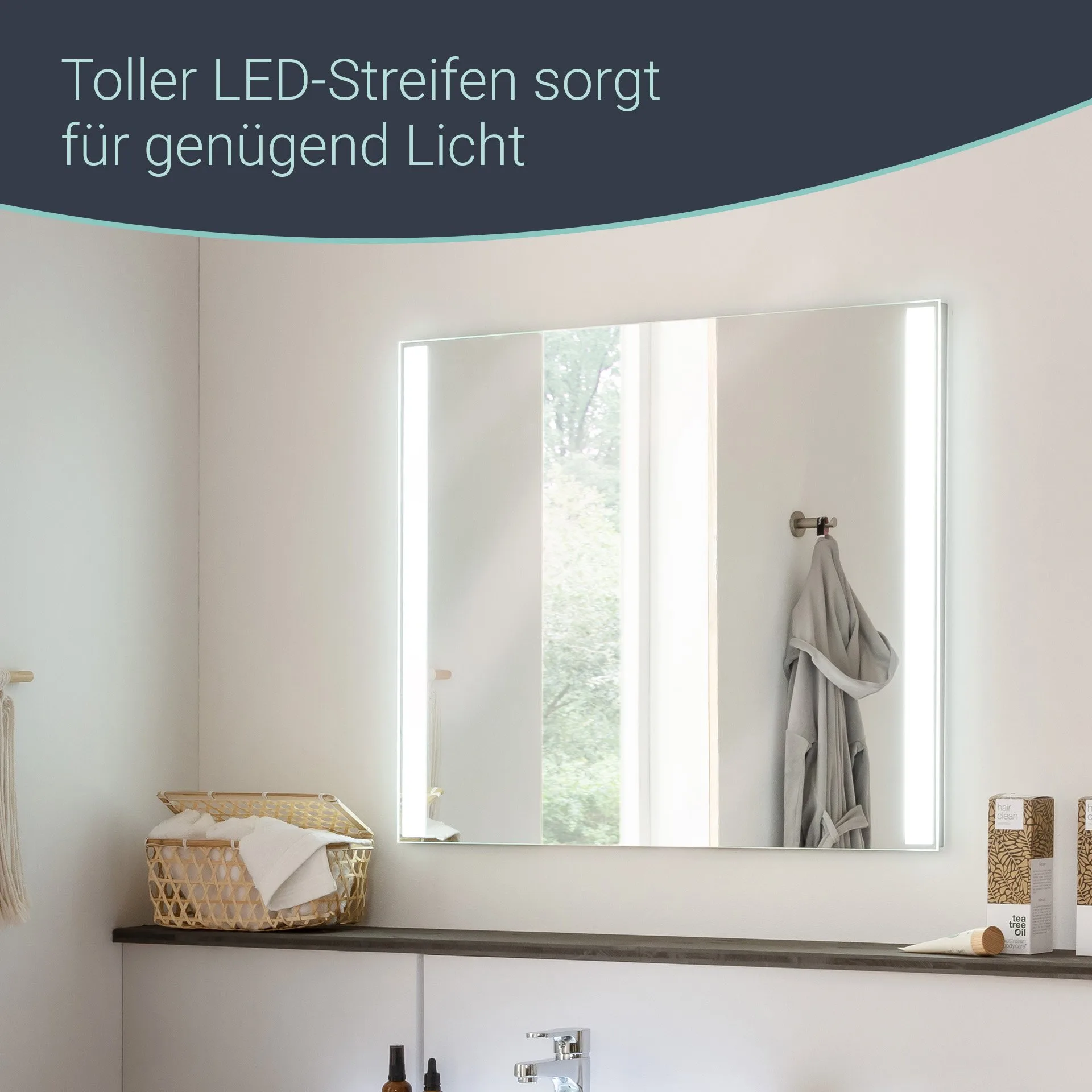 FACKELMANN B.BRILLANT LED Spiegel 80 cm breit