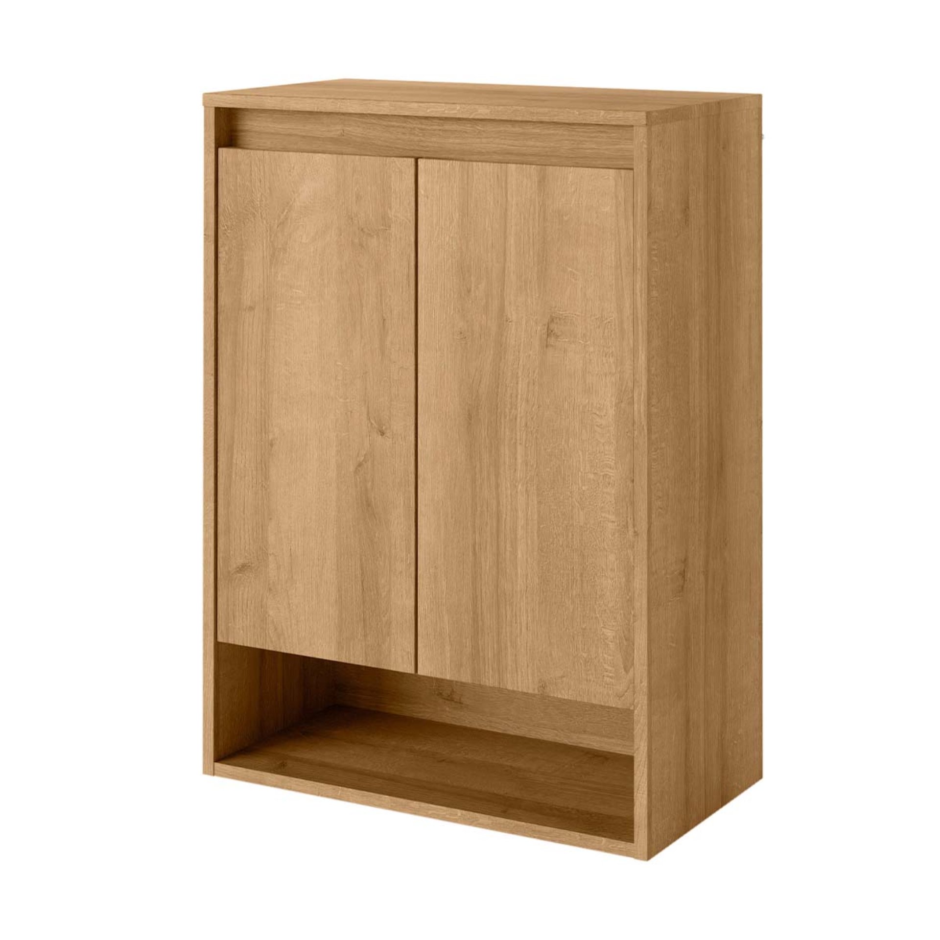 Fackelmann NATURA Doppel Midischrank 60,5 cm breit, Braun hell