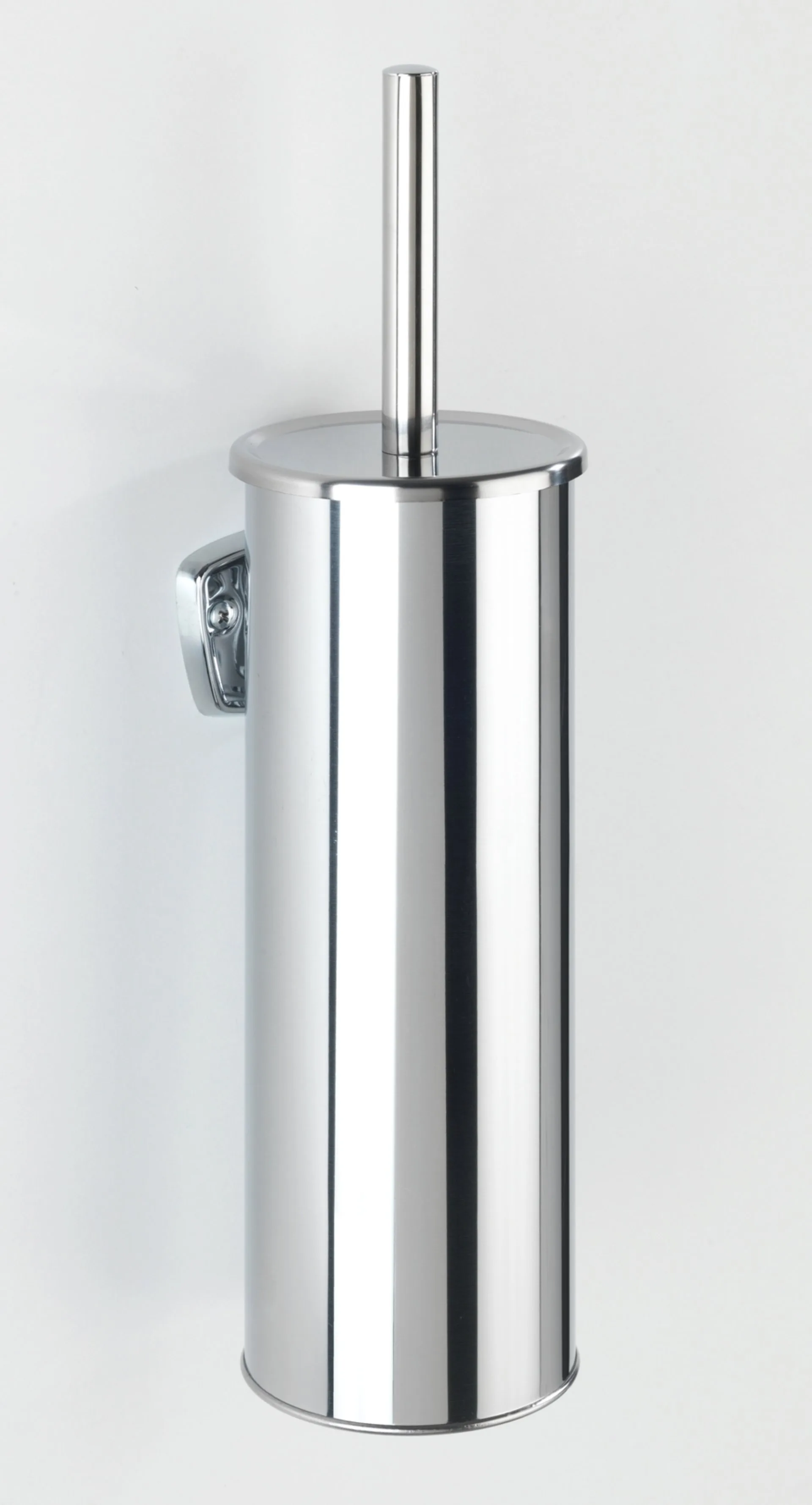 WENKO BASIC WC-Garnitur, Silber glänzend, Edelstahl rostfrei