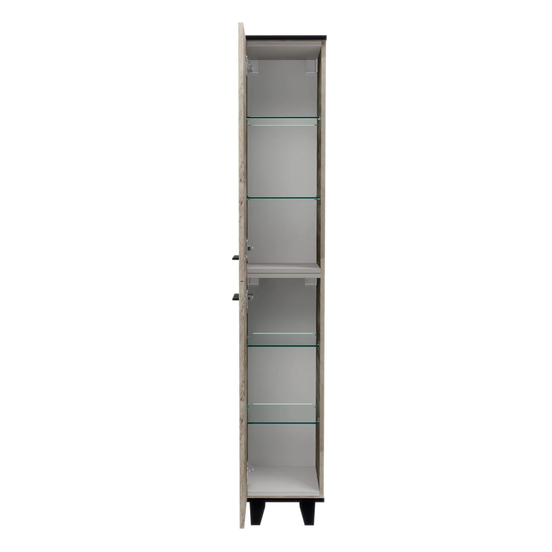 FACKELMANN TE-A Hochschrank 30 cm breit, Braun hell, mit Füßen