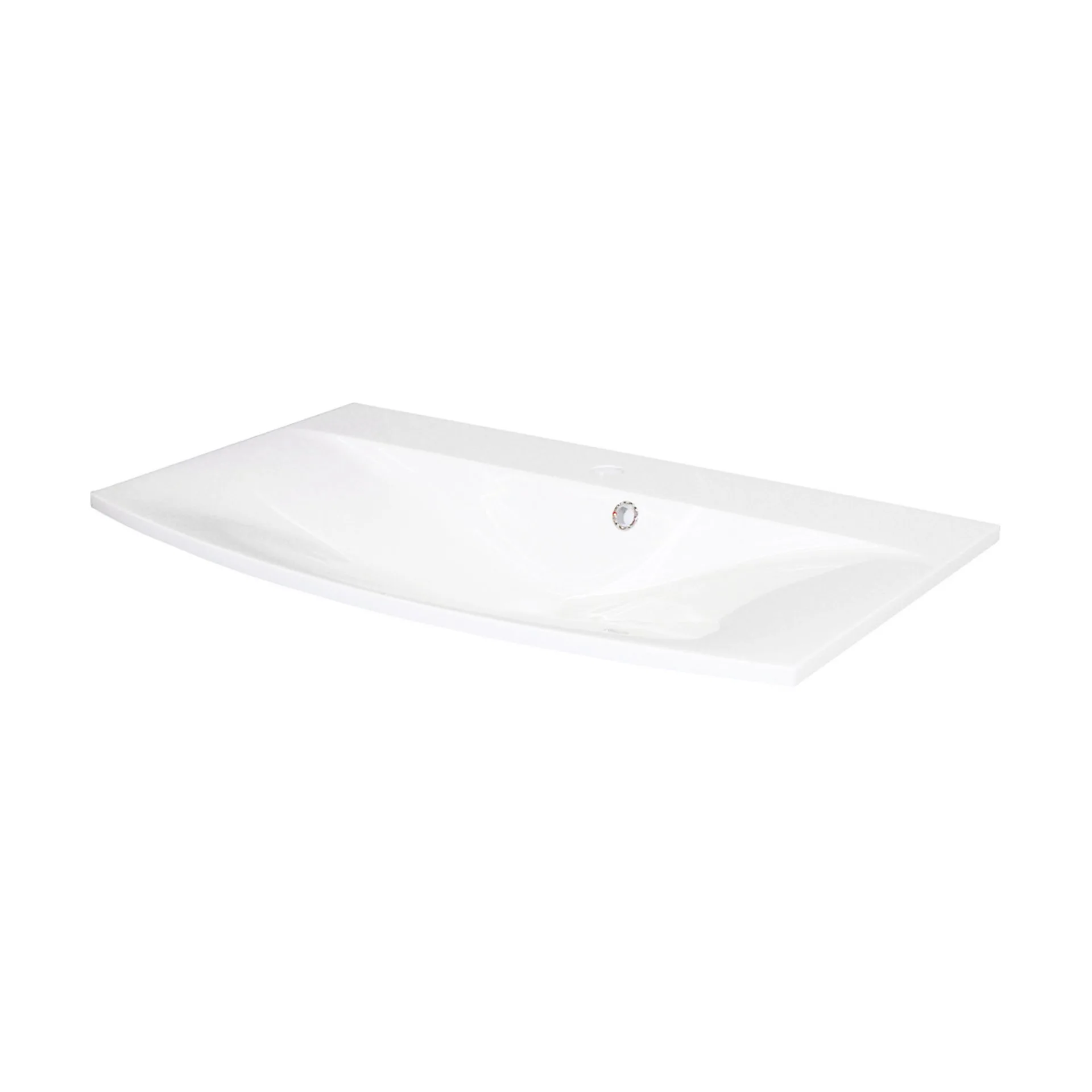 FACKELMANN CAPRI Waschbecken 80 cm breit, Weiß, Gussmarmor