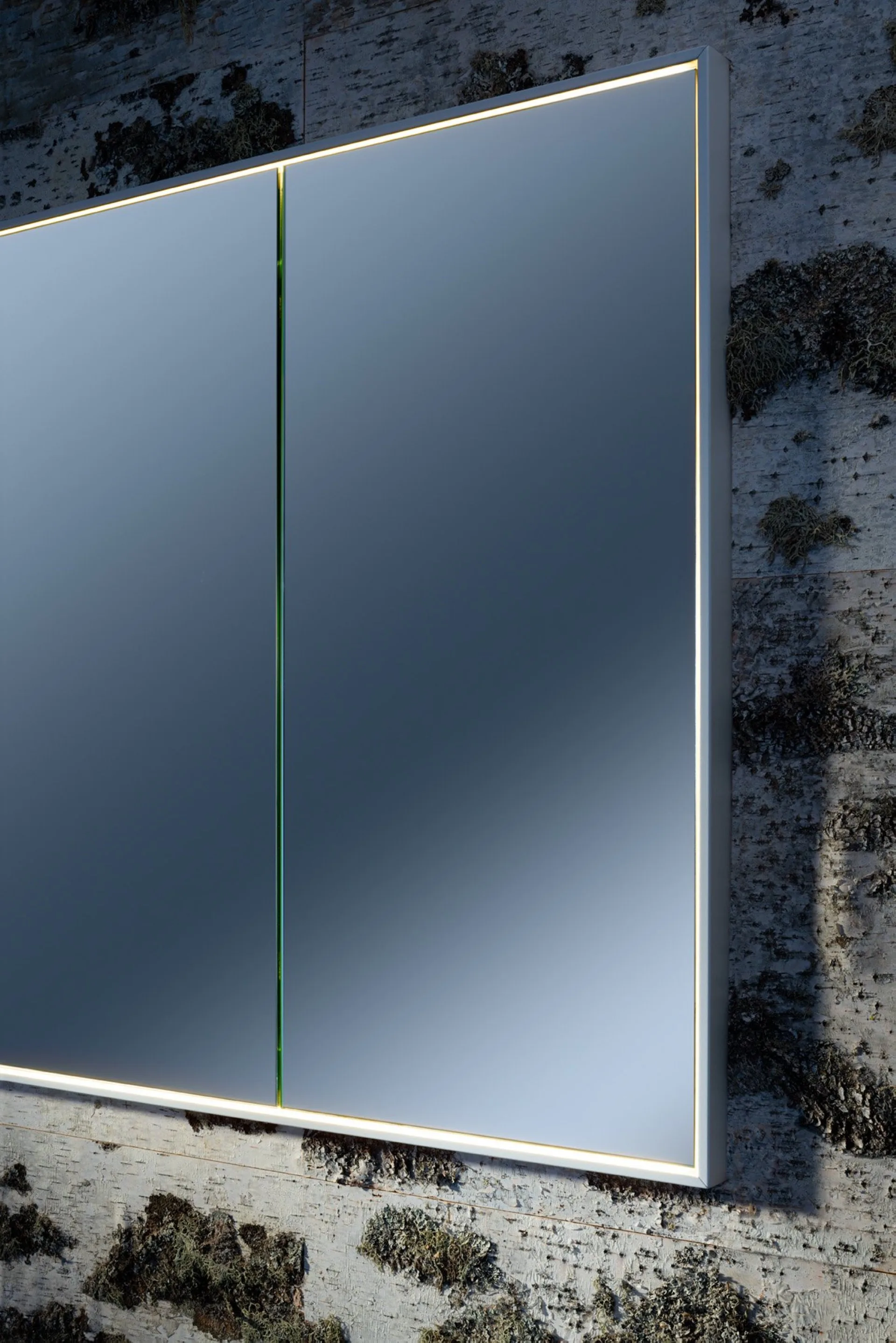 Lanzet Woodblock Spiegelschrank-Einbau W1 102cm weiß