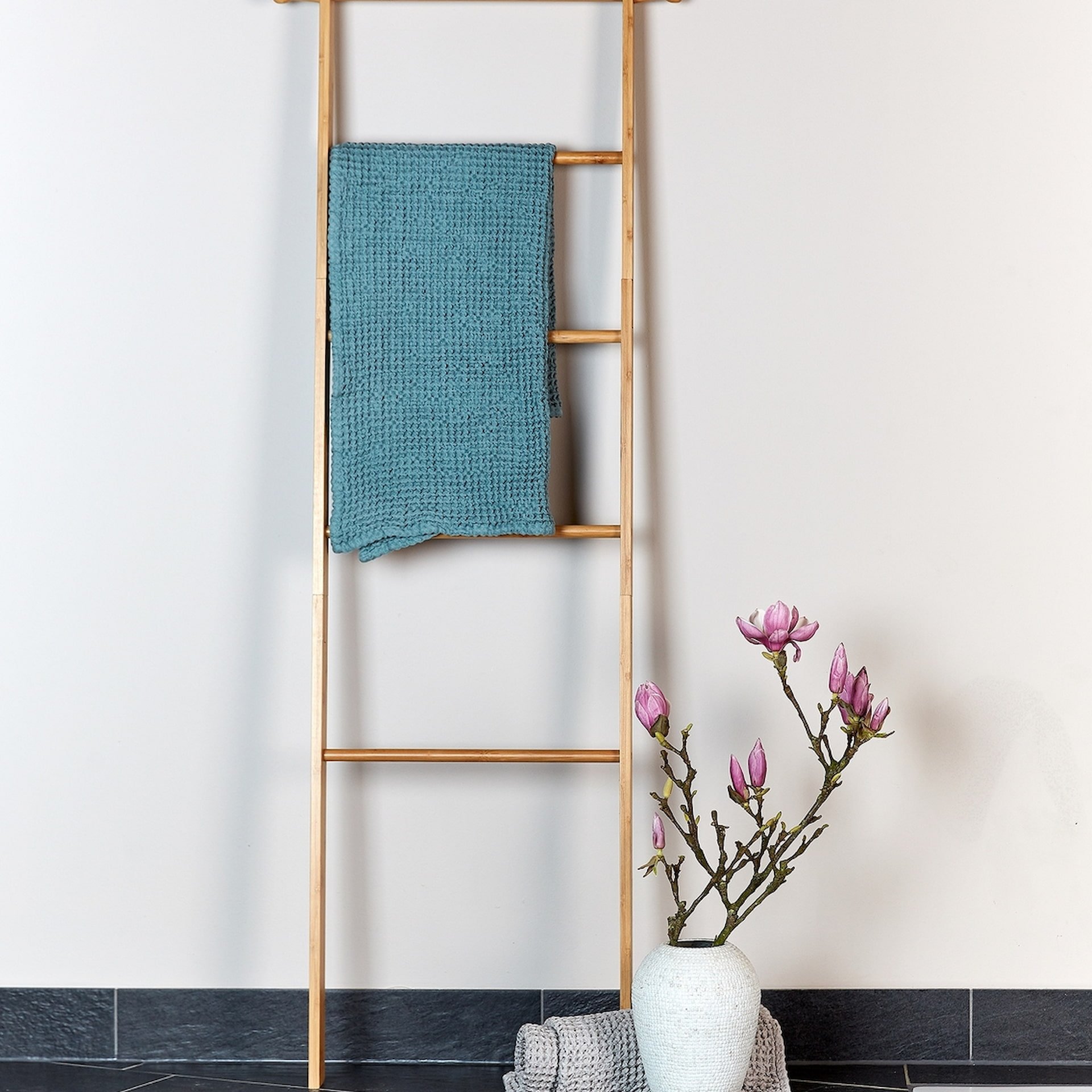 WENKO BAHARI Handtuchleiter, Braun, Bambus