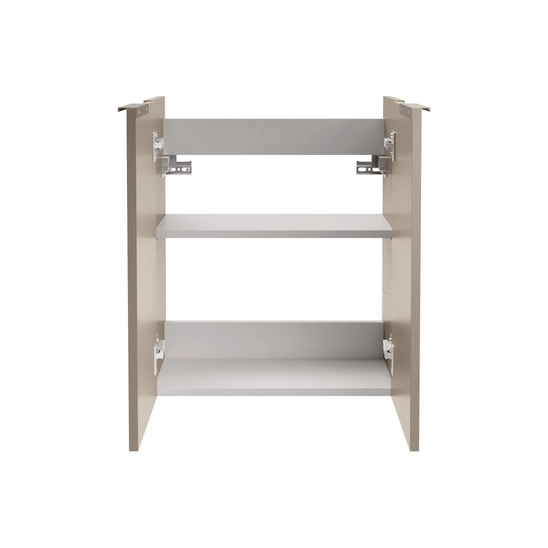 FACKELMANN SBC B.PARIS Waschbeckenunterschrank Gäste WC 55 cm breit, Grau, 2 Türen