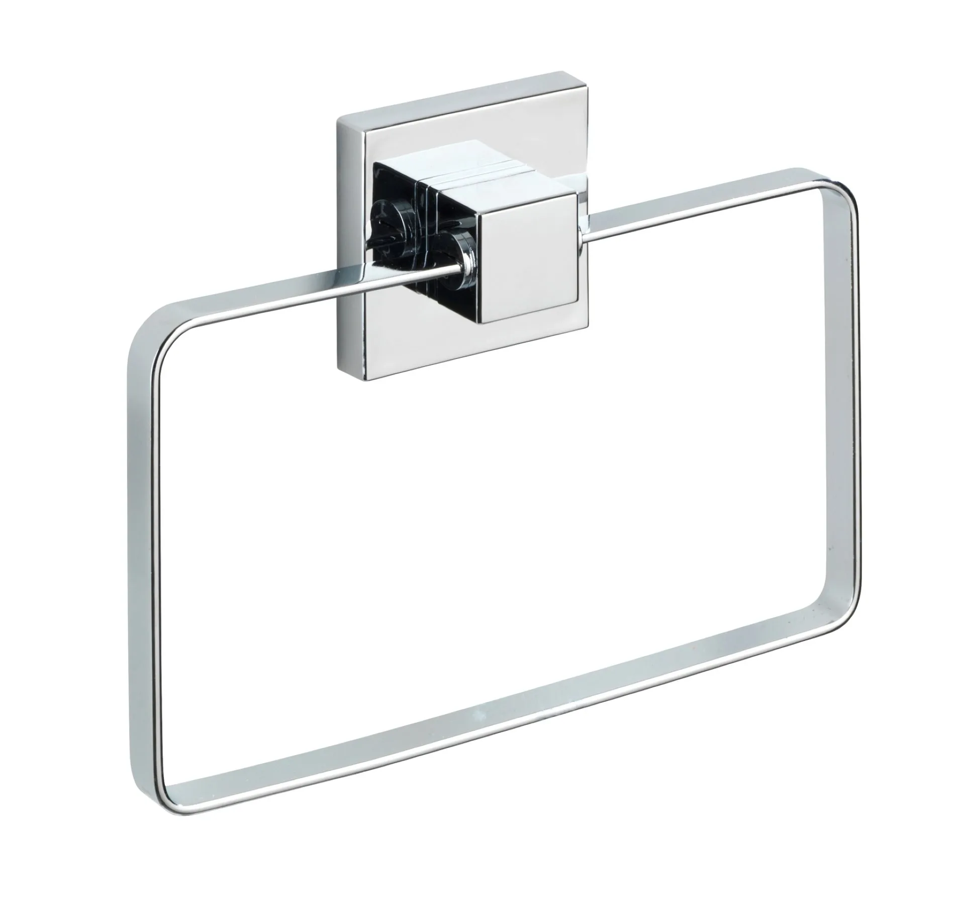 WENKO QUADRO Handtuchhalter, Edelstahl, Befestigen ohne bohren, Vacuum-Loc®